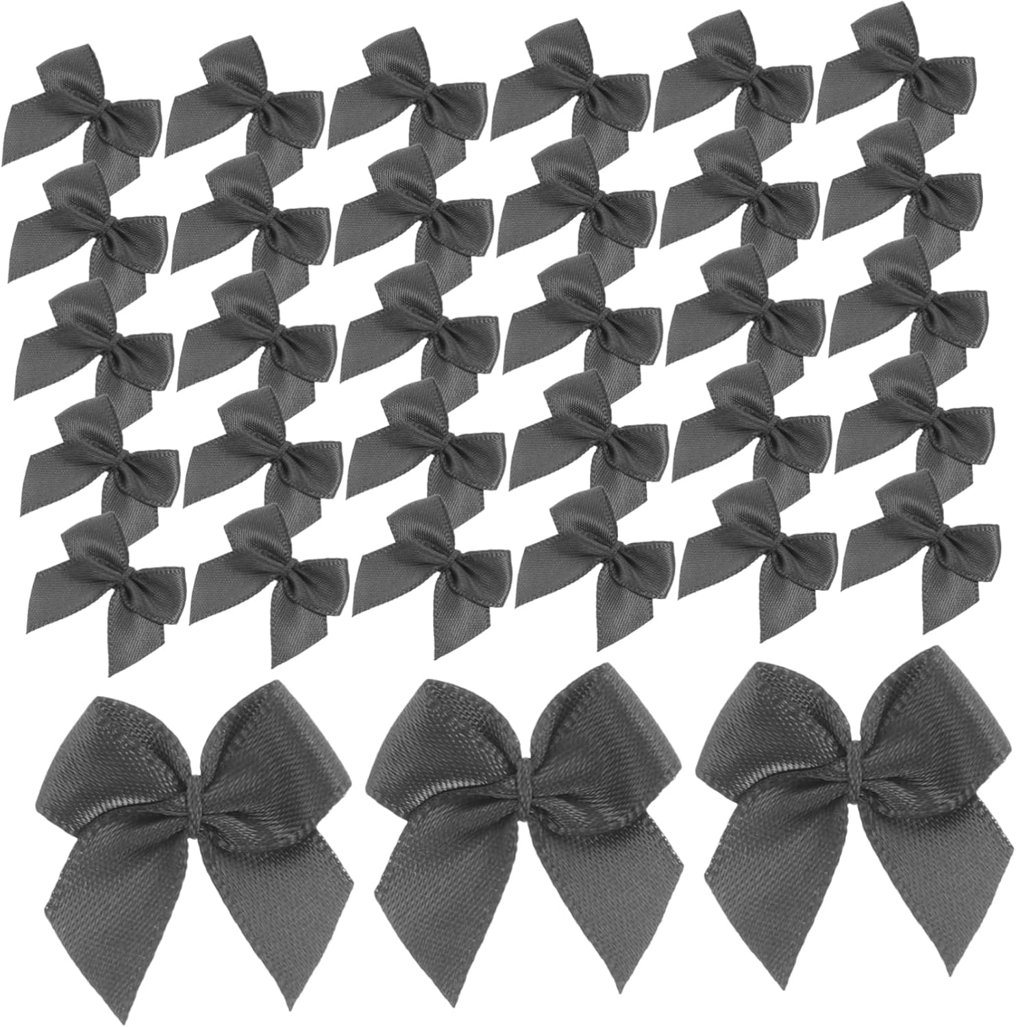 200Pcs Mini Bow Knot Ribbons for Crafts Decorative Bows DIY Wrapping Hair Accessories Polyester for Parties and Home Decor