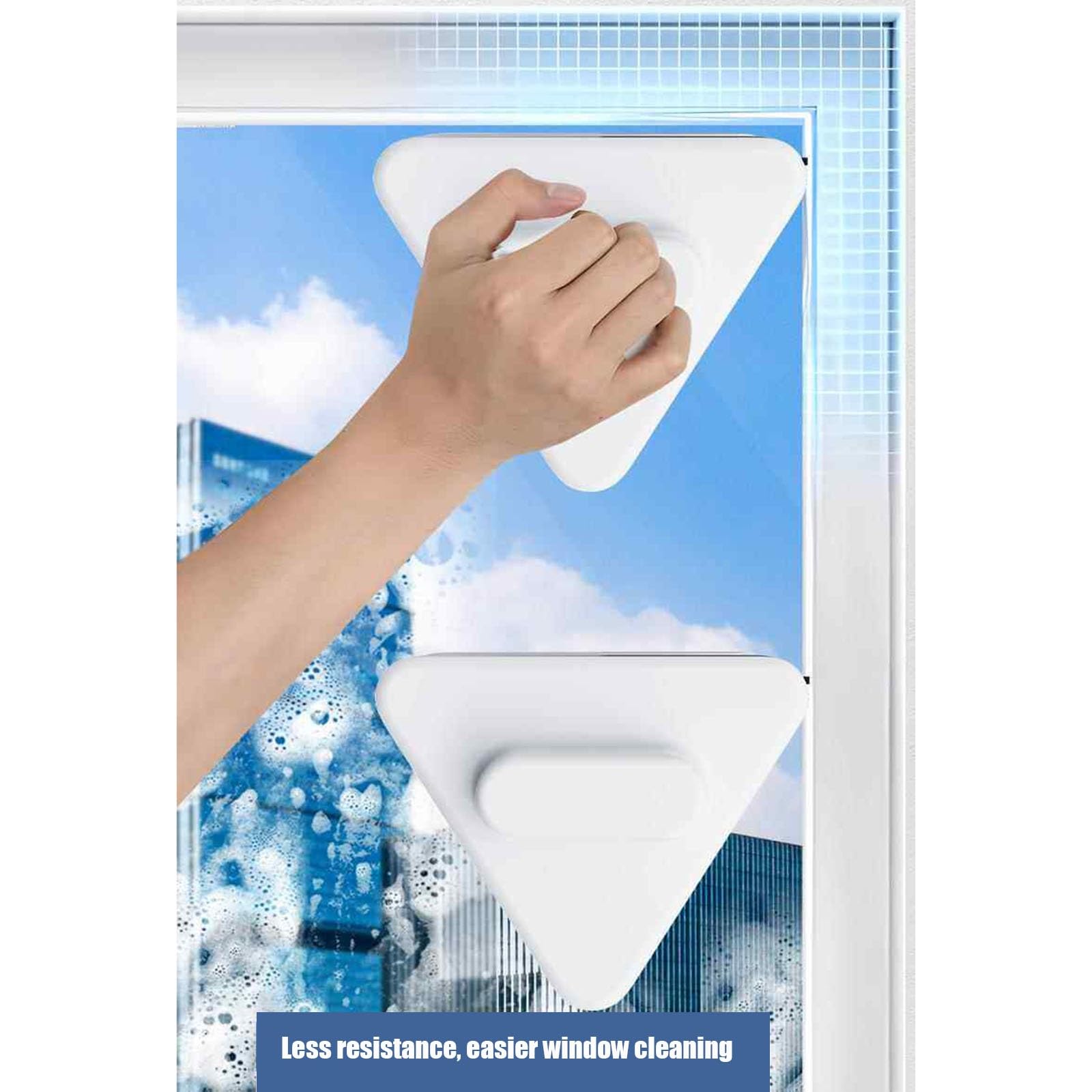 Limpiador de Ventanas magnético, Herramienta de Limpieza y raspado de Vidrio de Ventana de Doble Cara, Adecuado for Ventanas en Edificios de Gran Altura(15-26mm)