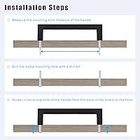 Vista 7 de KNOBWELL Paquete de 20 manijas cuadradas de gabinete de cocina de 5 pulgadas, tiradores de armario negro mate de 5.039 in, pomos de cajón de tocador