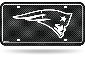 Rico Industries NFL Team 8.5 " x 11" Aluminum License Plate featuring the Patriots