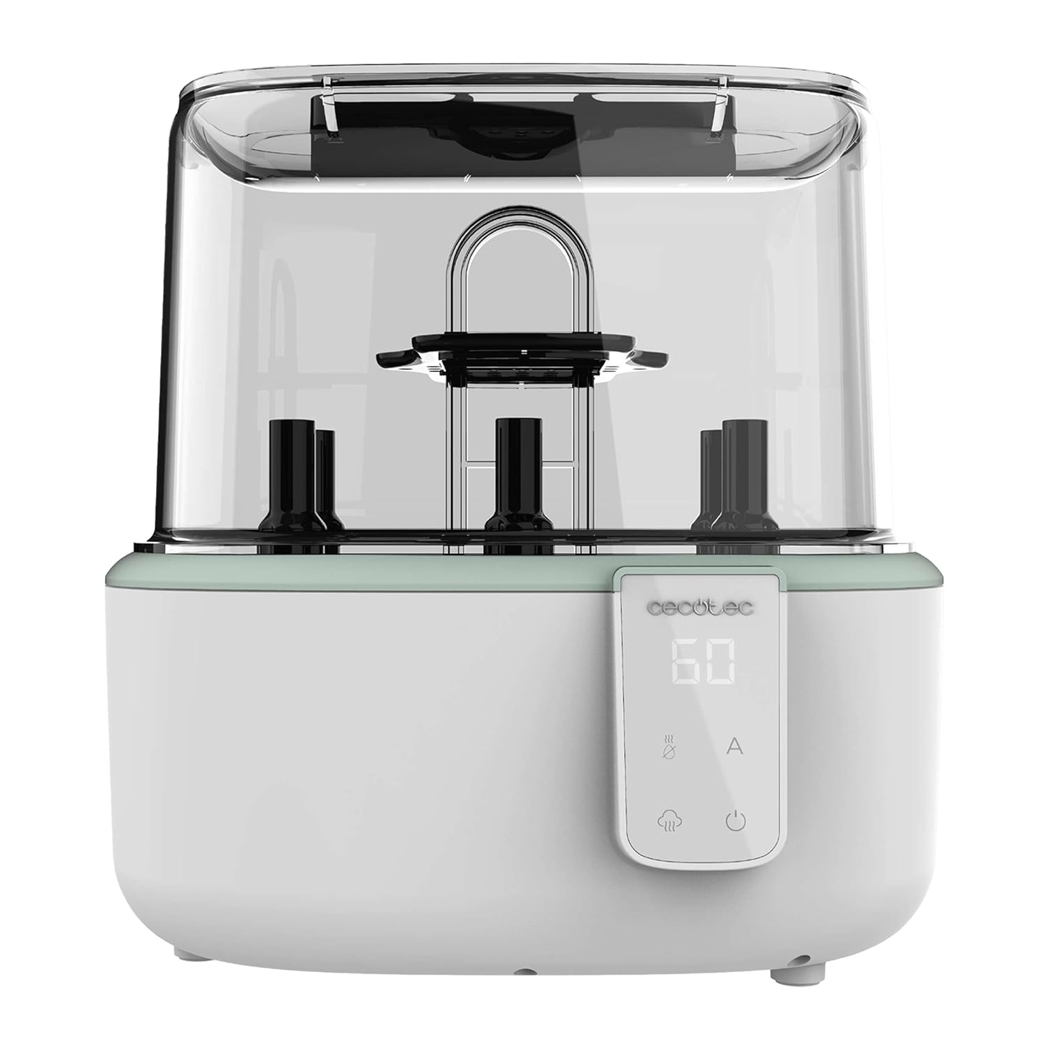 Cecotec Nana BabyCare Digital Steriliser for up to 6 Bottles with Teat Holder, 8 Minutes Sterilisation and BPA Free
