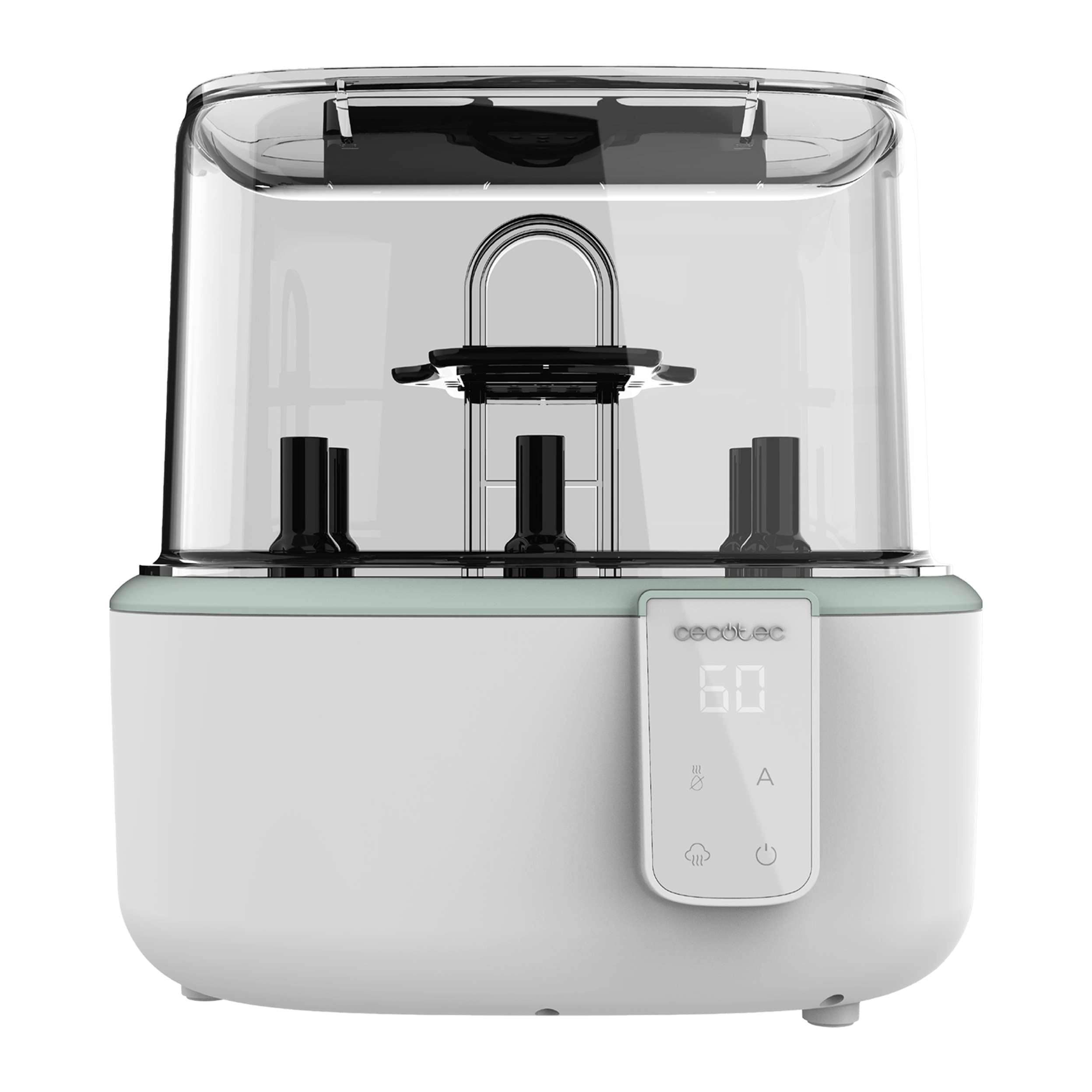 Cecotec Sterilizzatore Elettrico, Sterilizzatore Biberon Nana Babycare Digitalsterilizer. 6 Biberon, con Supporto per Tettarelle, 8min di Sterilizzazione, Senza BPA e sicuro per Acqua, Latte, Alimenti