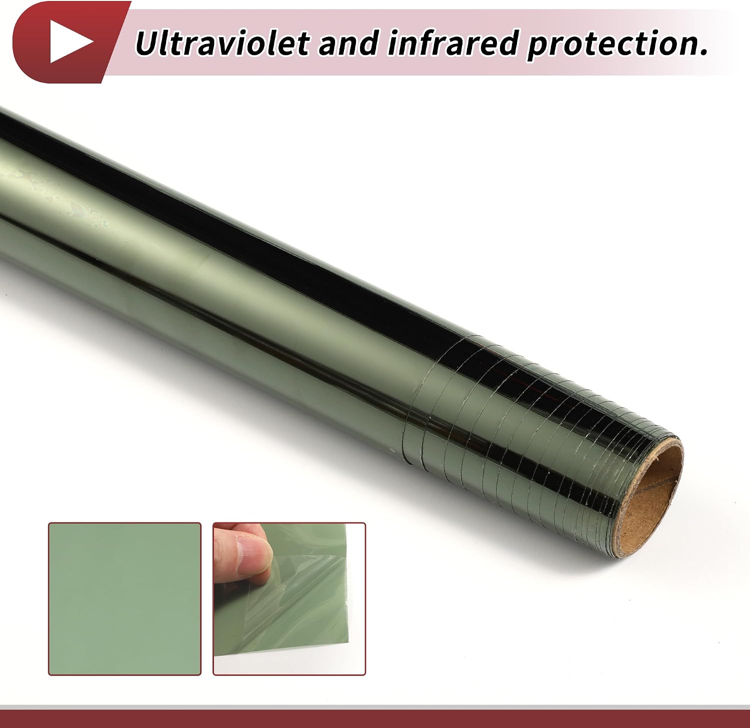 Nano Ceramic Car Window Tint Film VLT 50% IRR 60% UVR 99% Green 4.92 ft x 20.08 Inch Privacy Film 2mil PET 1 Pc