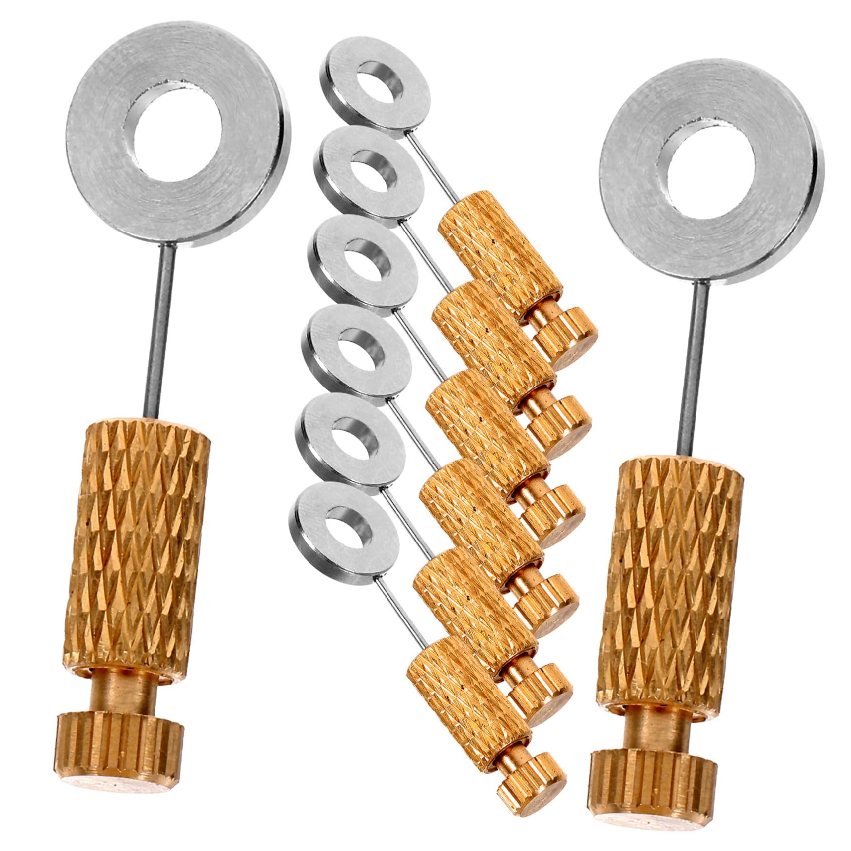 NUOBESTY 32 Teiliges Leder-nadeln aus Messing und Edelstahl Langlebige Positioniernadeln für Präzises Nähen und Fixieren von Leder Rostfrei für Professionelles Lederhandwerk und DIY