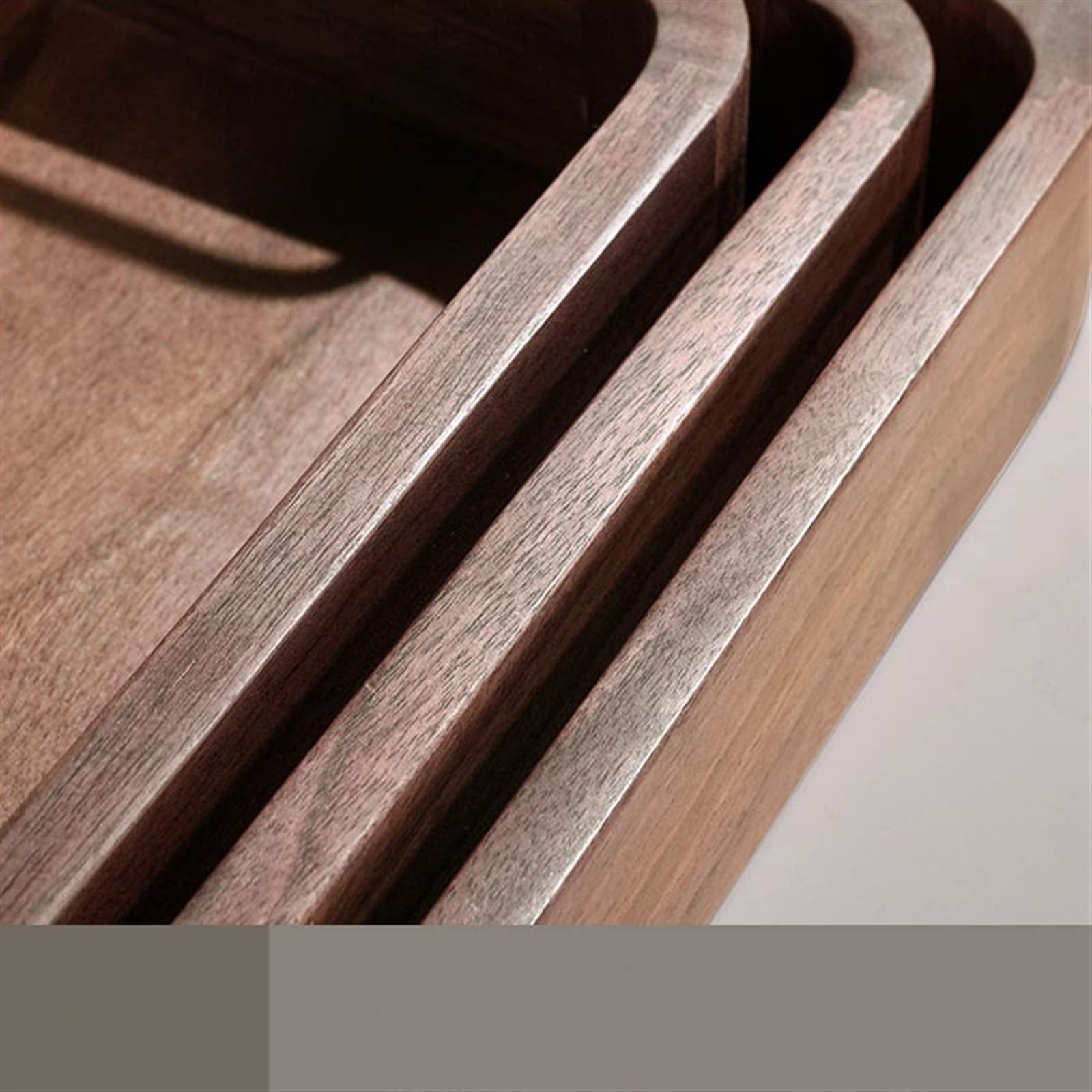 Bandeja Rectangular de Madera de Lujo para Servir, Multifuncional para el té de la Tarde y el café, Bandeja Decorativa Grande para reuniones Familiares (M)