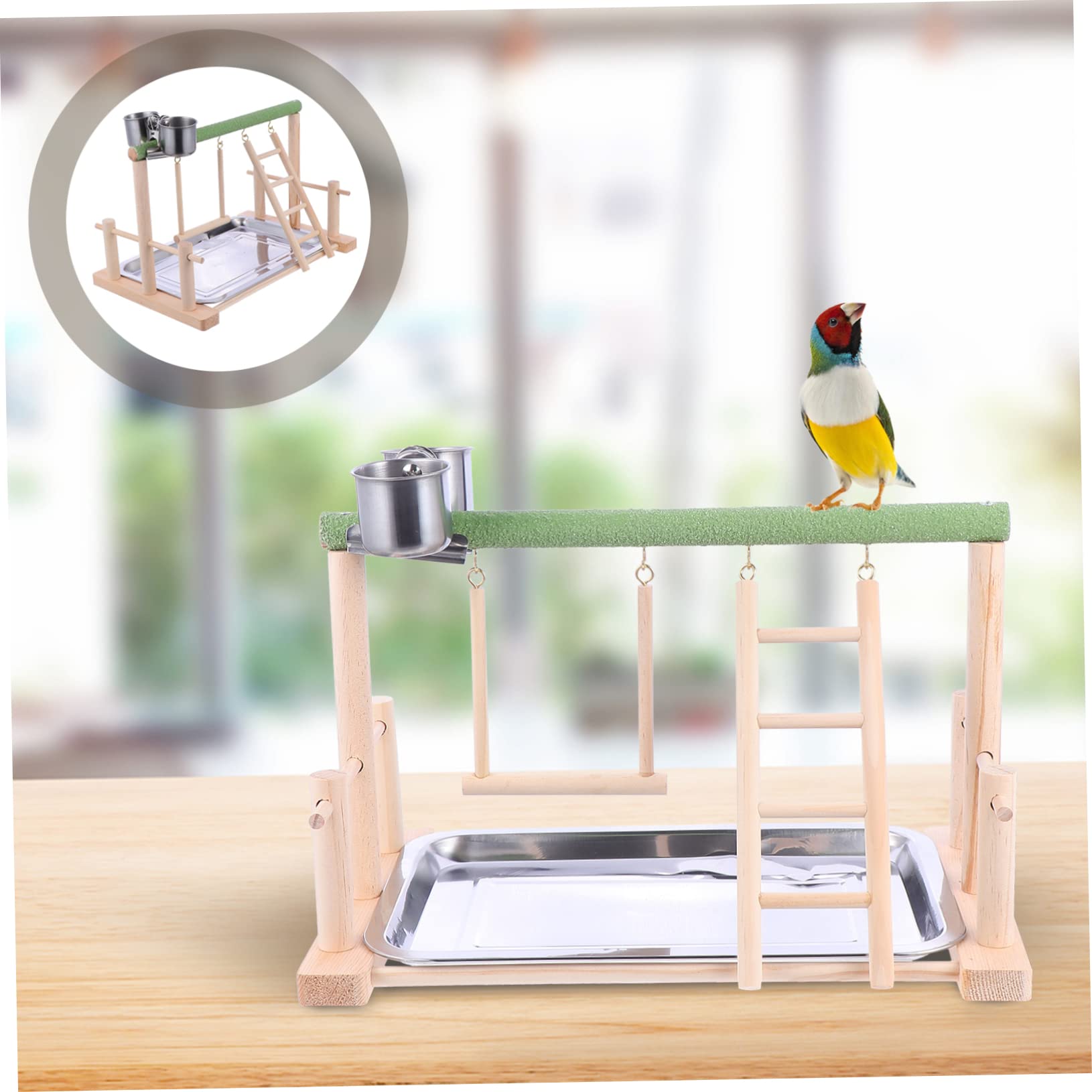 Toddmomy Plataforma De Juguetes para Pájaros Escalera De Madera para Pájaros Juguete para Hacer Ejercicio