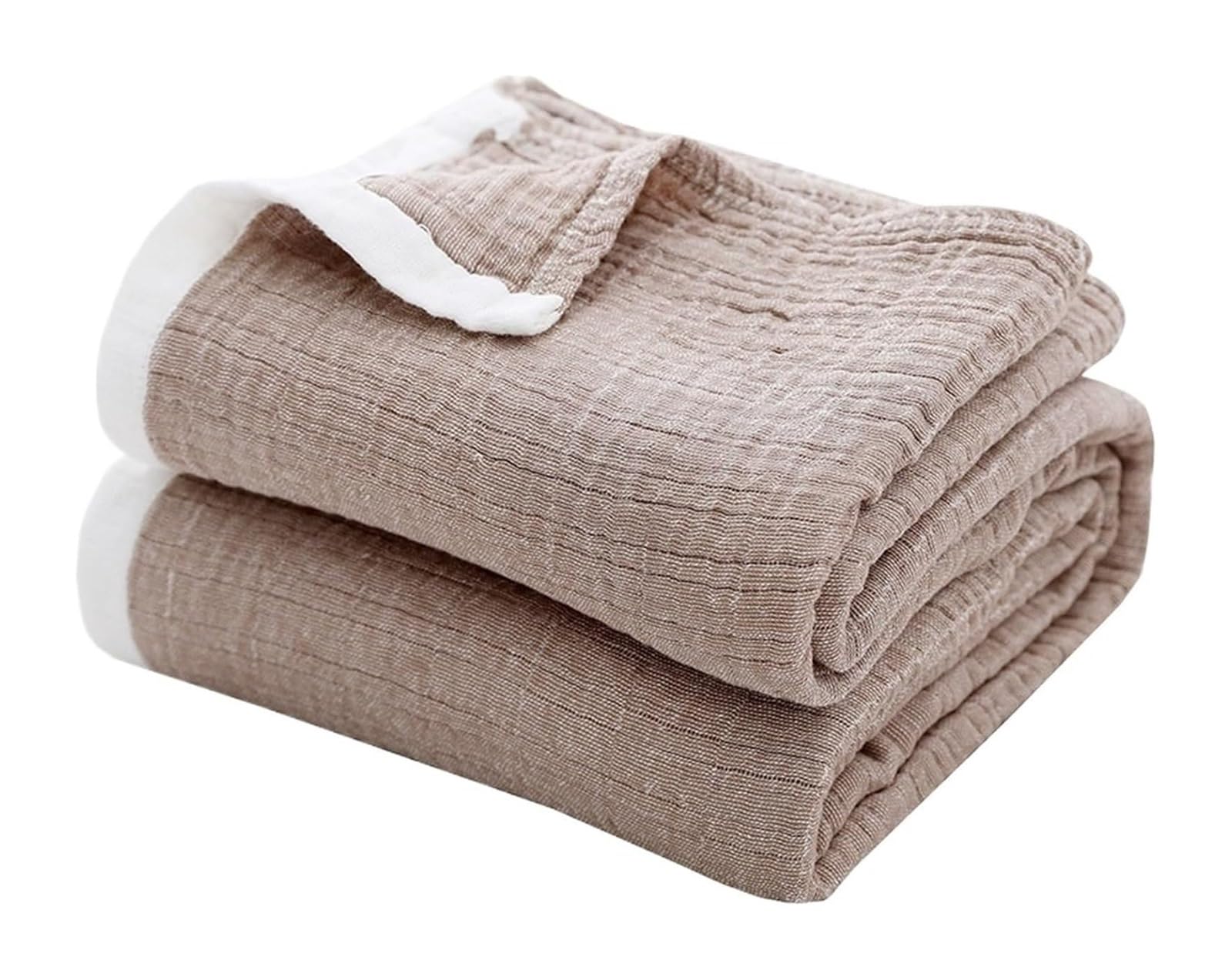 Breathable Cooling Cotton Muslin Throw 4-Layer Gauze Multicolor Sizes(Color6,150x200cm)