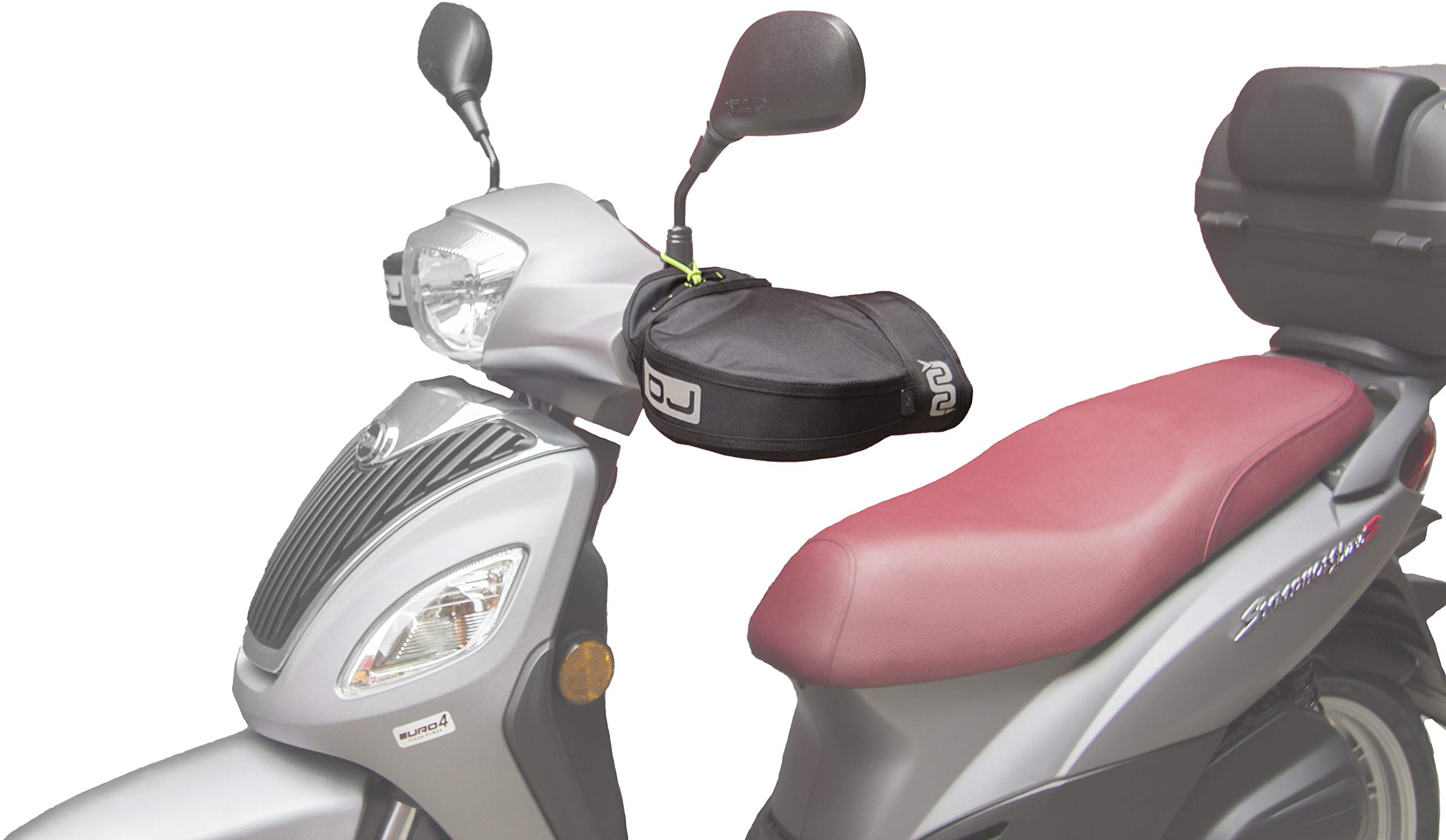 OJ C011 Micro Pro Hand- Set Coprimani Universale, 100% Poliestere spalmato con tecnologia wind resistance, Compatibile con Scooter, Maxi scooter e Moto, Nero, Taglia Unica