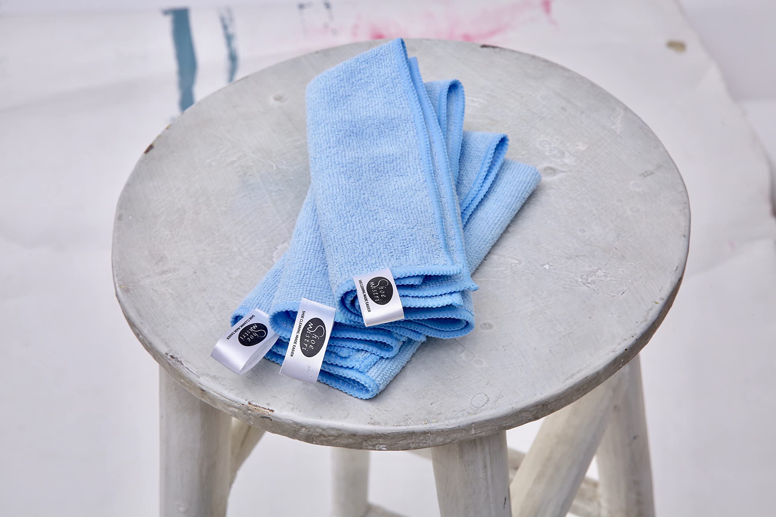 Shoe Mistri Microfiber Shoe Cleaning Towel, Sneaker Cleaner Cloth, Instant Dirt & Stains Remover, Quick Drying, Ultra Soft Multipurpose Fabric (Pack of 3)