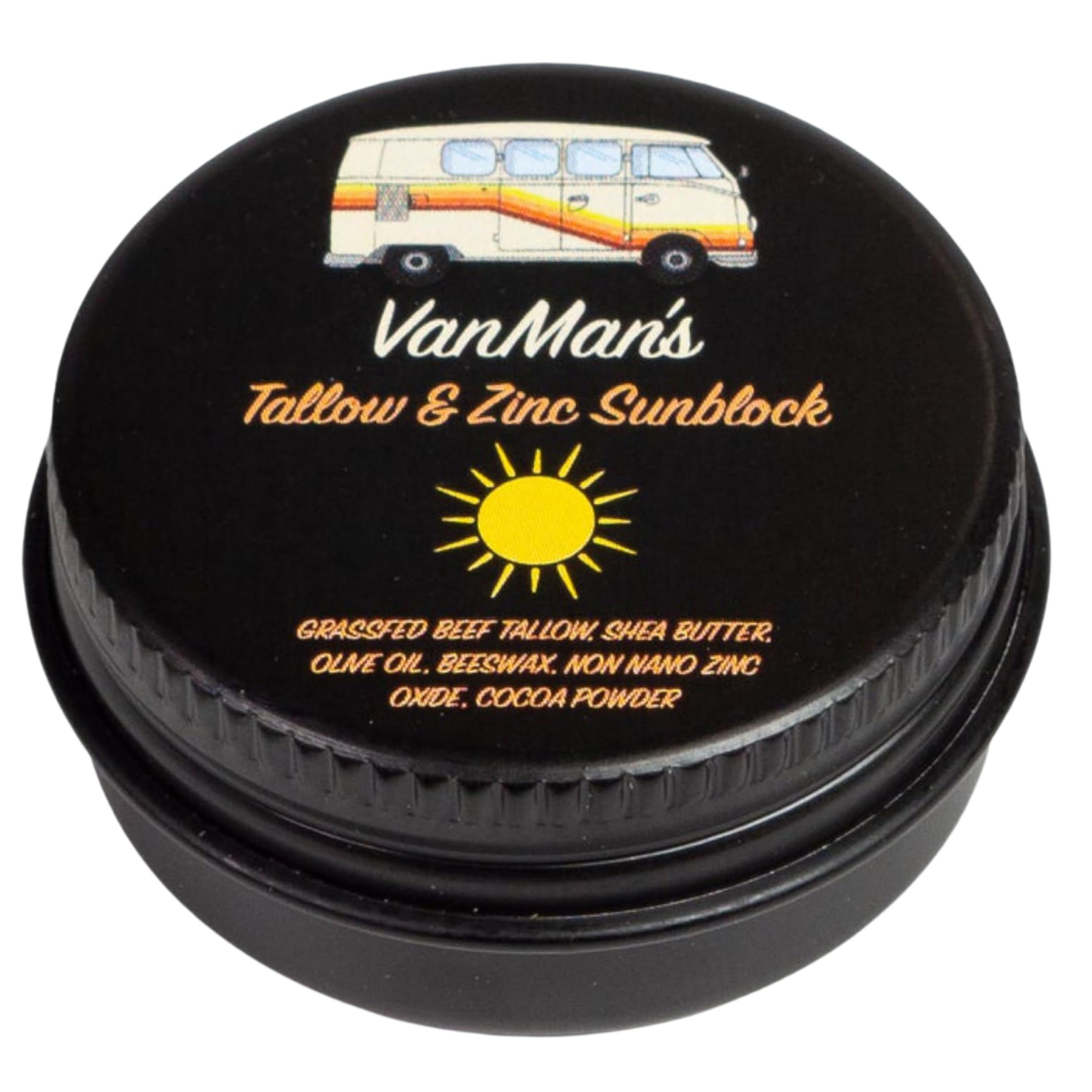 Vanmans Tiny Zinc and Tallow Sunscreen - Water Resistant 20 SPF With Grass-Fed Finished Beef Tallow Olive Oil