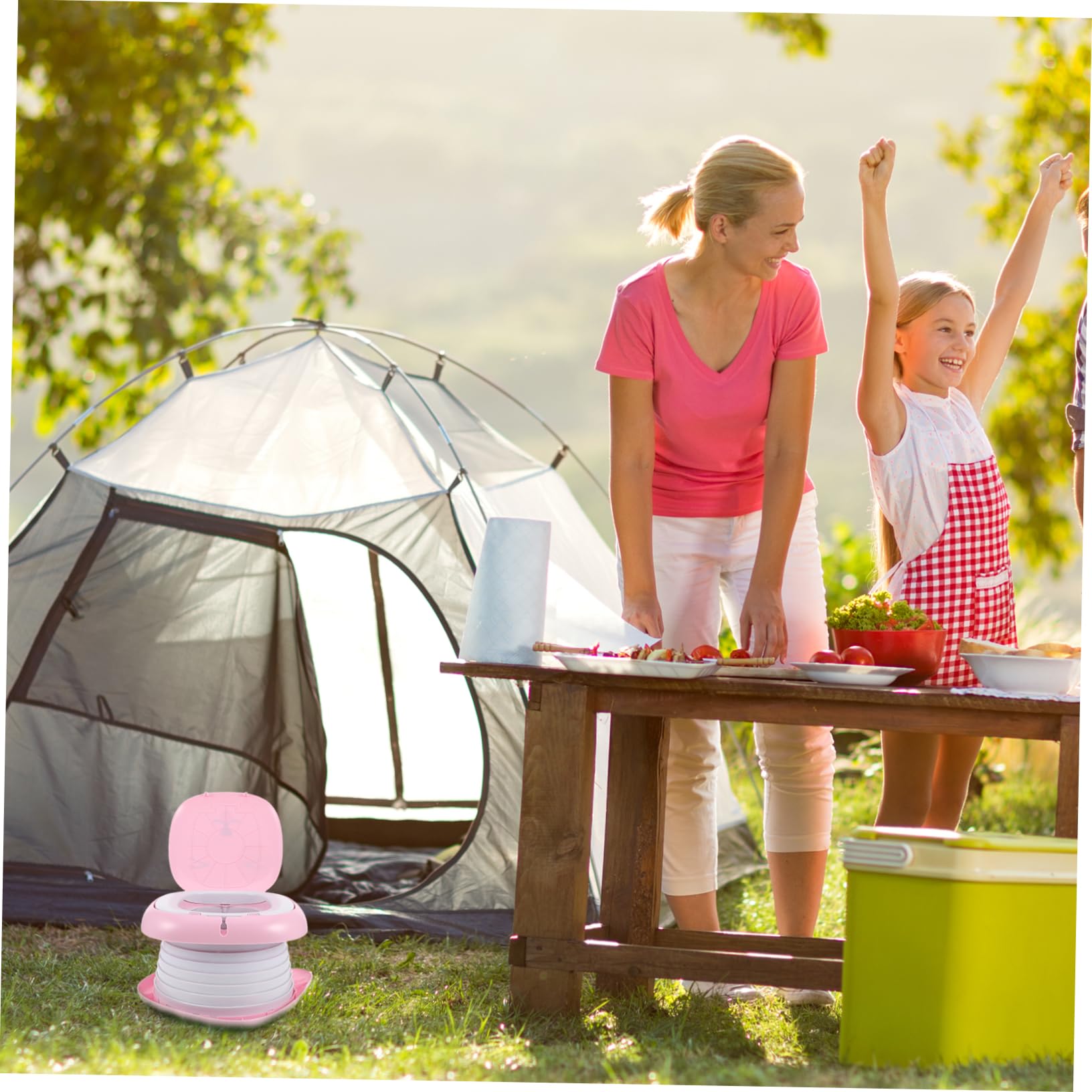 Vasino Leggero per e Pieghevole Design Portatile Bambini Plastica Pp Facile da Trasportare Viaggi Lunghi e Campeggio