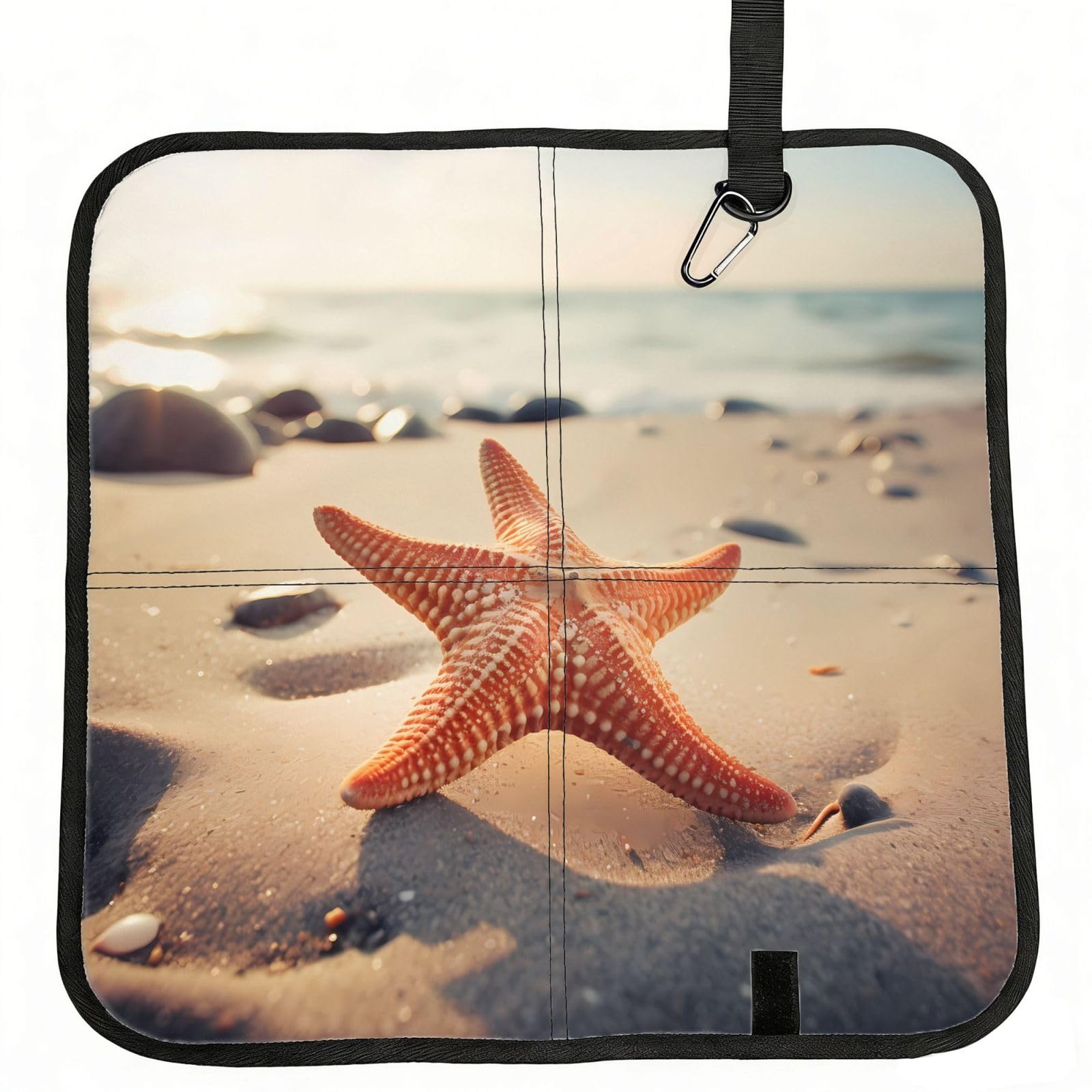 WZYCWB starfish Foldable Seating Cushion with Carabiner - Stadium Mat for Camping, Hiking and Outdoor Activities
