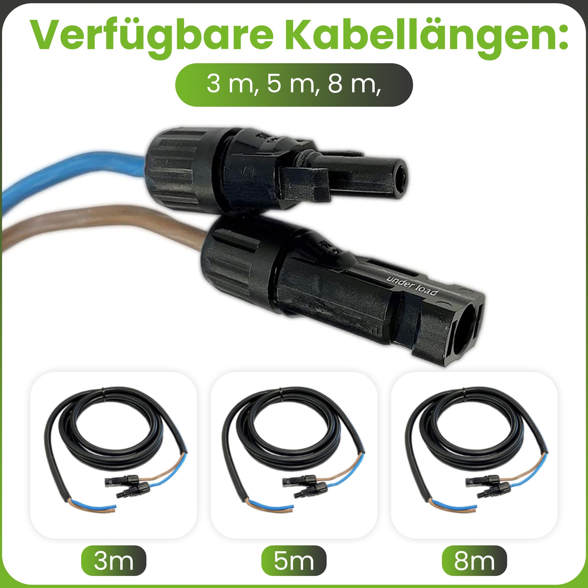 3 m Offgridtec® kabel łączący moduł solarny 2 x 6 mm²