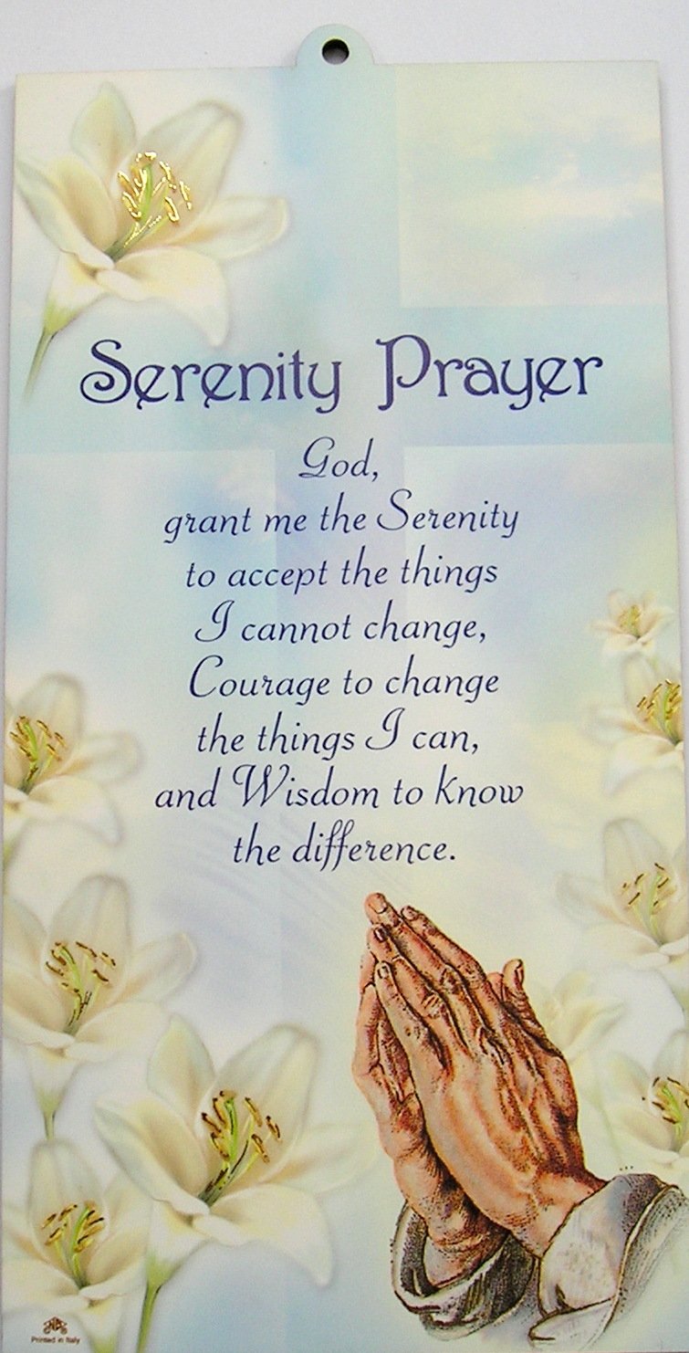 8" x 4" Wood Wooden Laser Cut Plaque - SERENITY PRAYER