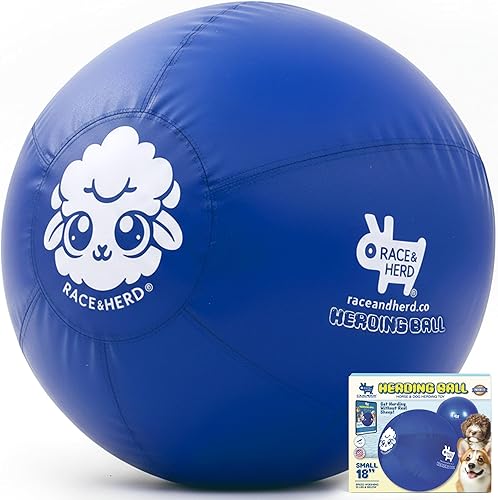 Race&Herd Pelota de pastor XXL original de 18 pulgadas para perros, juguetes de pastoreo, pelota gigante para perros de pastores australianos,