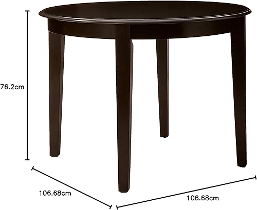 Miniatura 9 de East West Furniture BOT-CAP-T Boston Mesa de comedor redonda moderna para espacios pequeños, 42 x 42 pulgadas, capuchino Capuccino,Lino