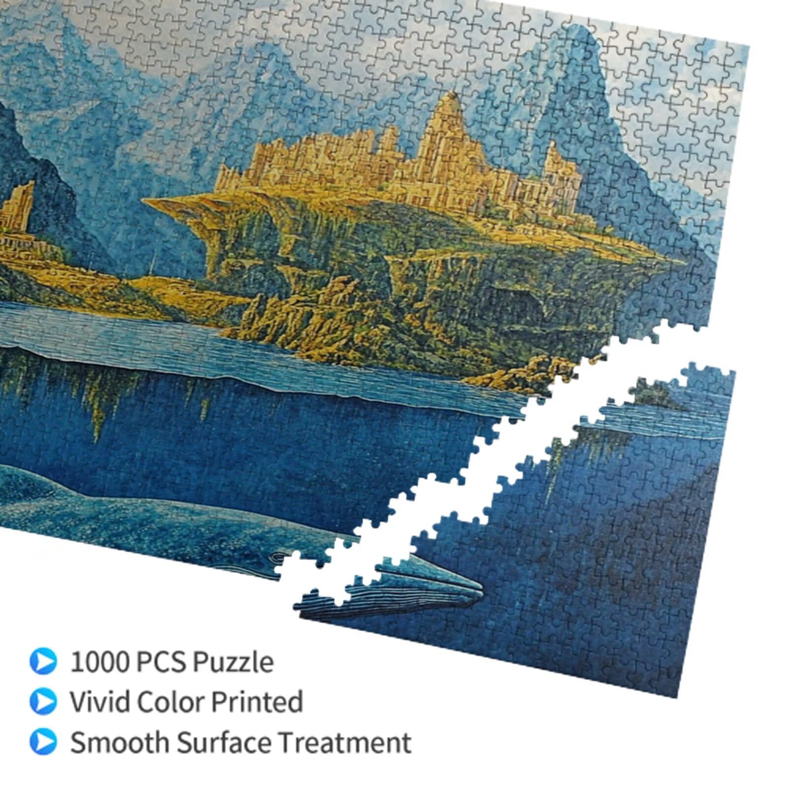 Puzzle Delfín Puzzle 2000 Piezas,Montaña Rompecabezas Desafiante,Juego Puzzles Adultos,Impresión de Alta Definición Colorido Puzzles Madera con Caja de Regalo,Home Decoration,Regalo Mujer,p132t