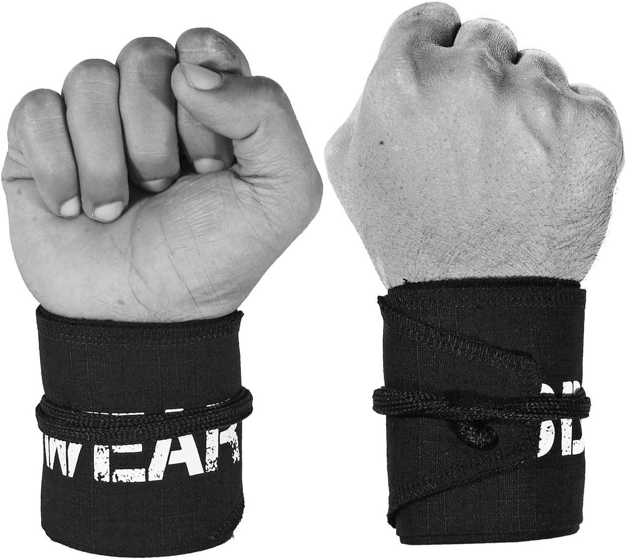 Wrist Wraps for Powerlifting, Strength Training, Bodybuilding, Cross Training, Olympic Weightlifting, Yoga Support - One Size Fits All