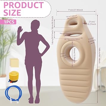 Pregnancy Pillow Mattress with Hole for Sleeping PVC Inflatable Maternity & Body Cushion with Pump Bump Support Tummy Nest Belly Pillow Maternity Airbed for Stomach Sleepers, Pregnancy Pool Float
