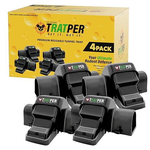 TRATPER Rat and Chipmunk Traps. Prevents Accidental Triggering with Dual