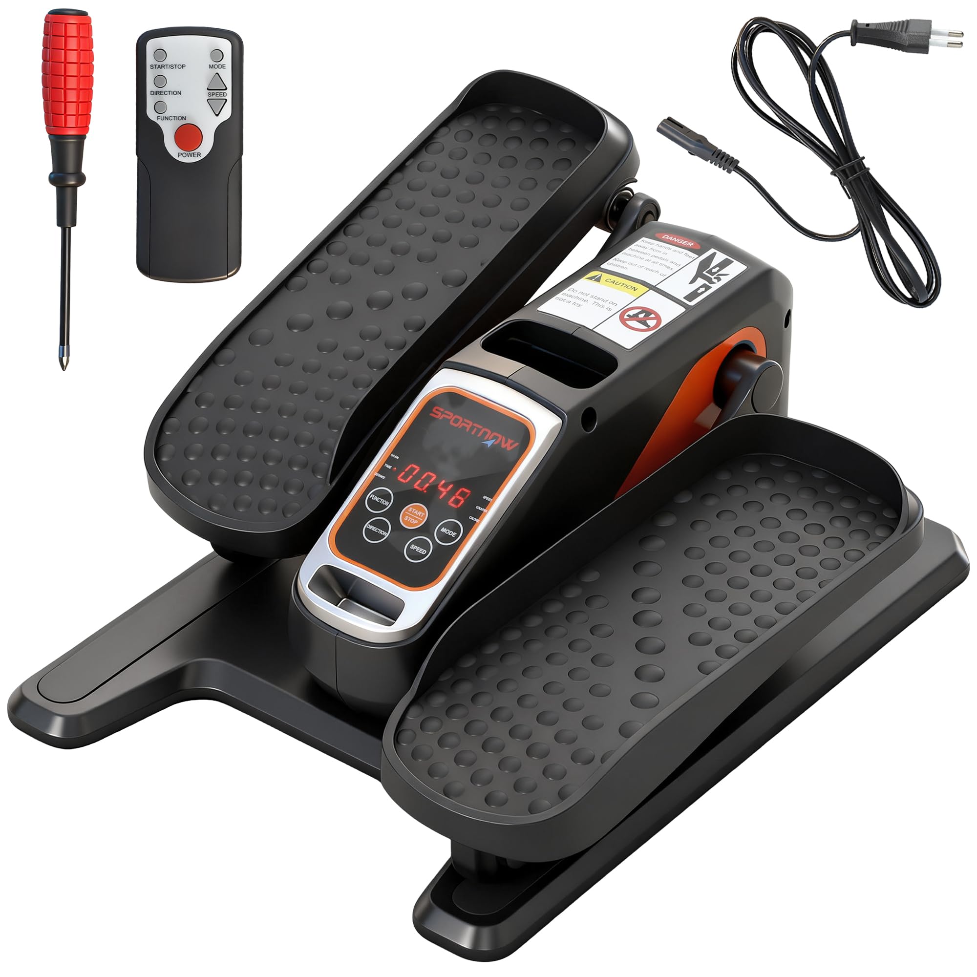 SPORTNOW Vélo elliptique de Bureau Mini Velo d'appartement 12 Vitesses Mode Manuel & Automatique 3 programmes télécommande et écran LCD Silencieux Portable pedalier d'appartement pour Seniors Adultes