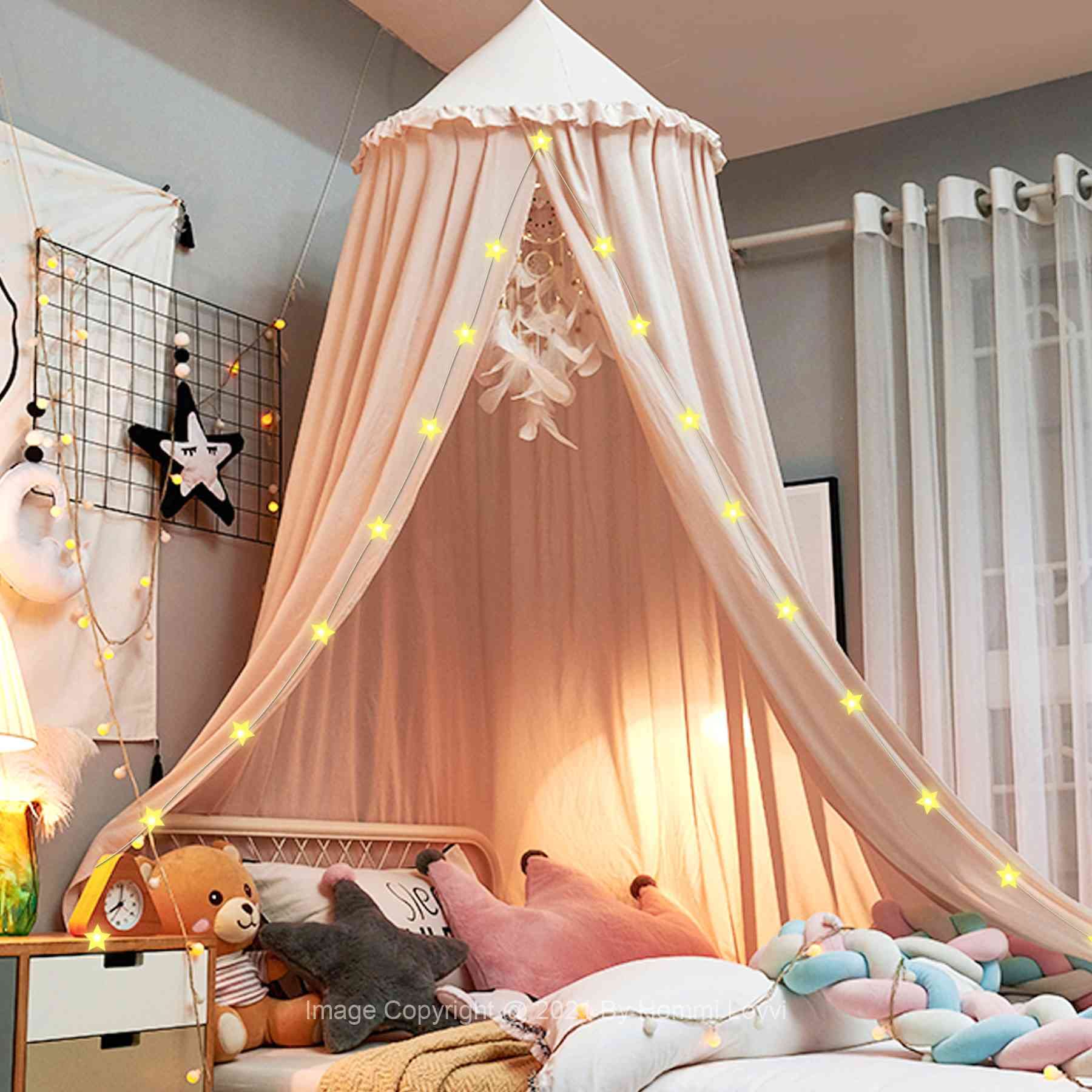 Buy Hommi Lovvi Girls Bed Canopy, Frills Bed Canopy for Girls, Nursery