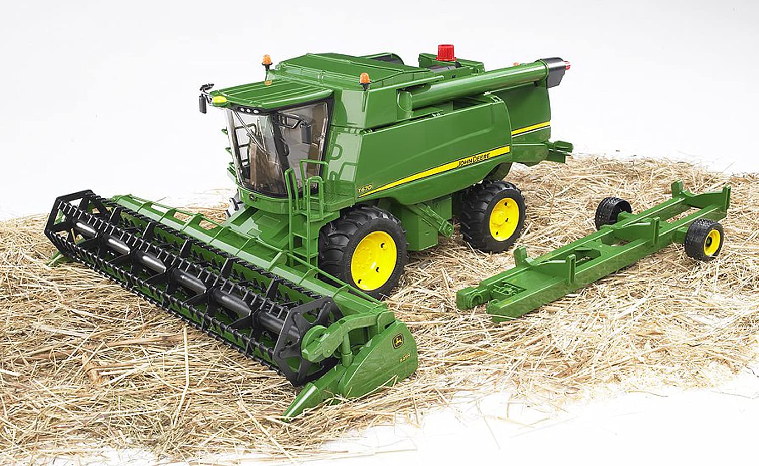 bruder - 02132 - John Deere Combine T670i - 1:16 Vehículo, Granja, Agricultura, Tractor, Bulldog, Cosechadora, Trabajo de campo | Cosechadora para granja, agricultura, juguete a partir de 4 años, escala 1:16