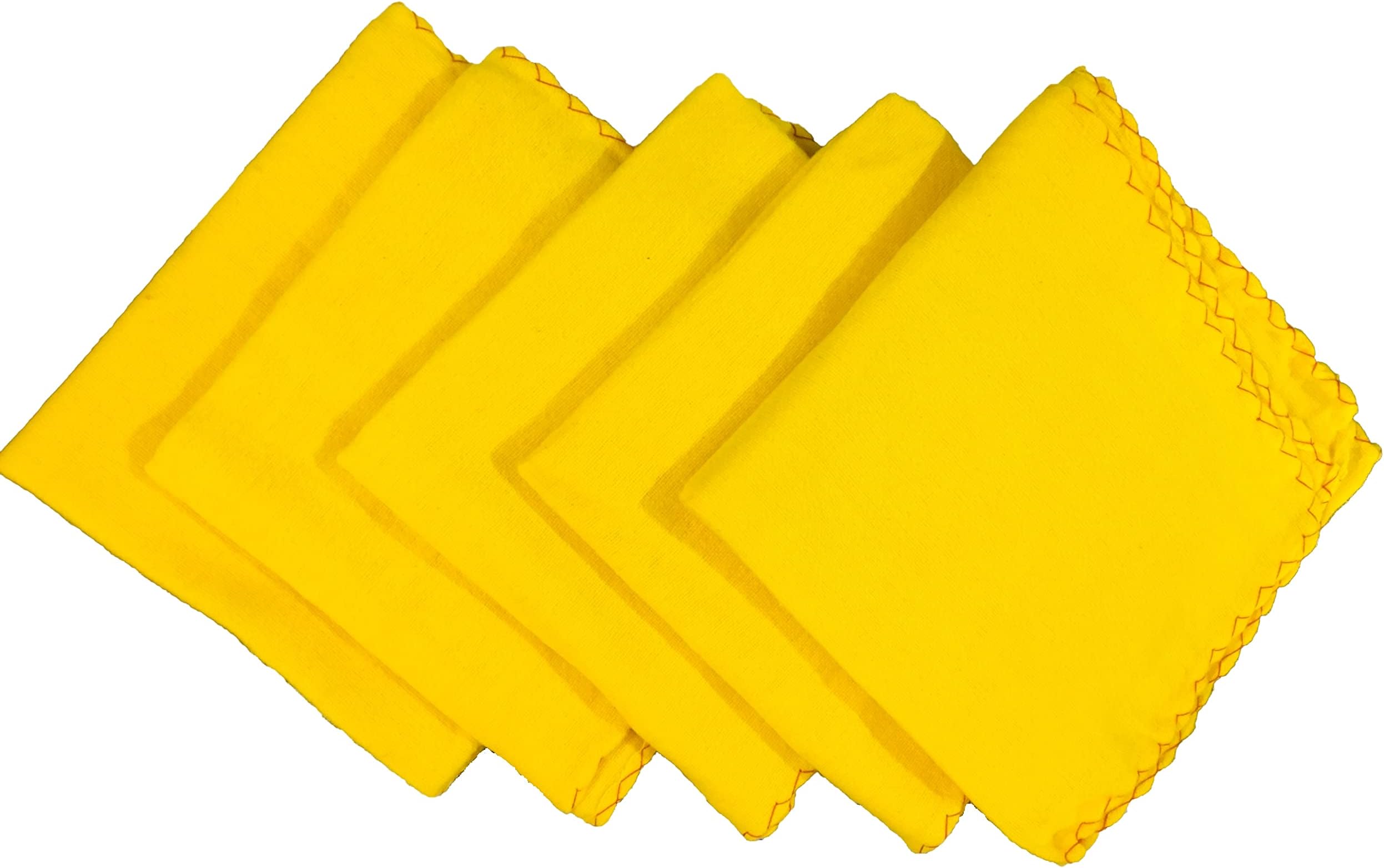 Soft Flannel Duster for Cleaning (XL; Yellow) - Set of 5