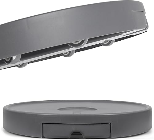 Miniatura 3 de Carrito para plantas de 17.7 pulgadas con ruedas, resistente, movible, redondo, rodante, soporte para plantas con ruedas invisibles y cajón de agua