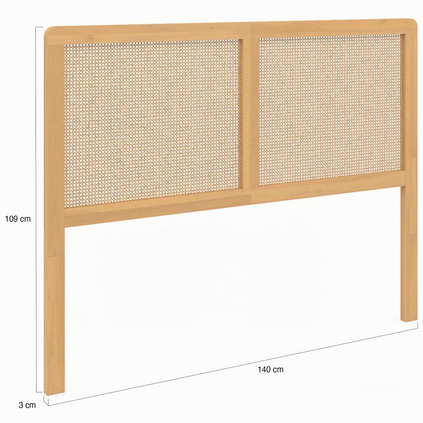 IDMarket - EDHEN 140 CM testata in canna e legno