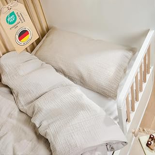 Laleni Baby & Kinder Bettwäsche Set 100x135cm + Kissenbezug 40x60cm, 100% Baumwolle, Oeko-TEX Zertifiziert, Grau
