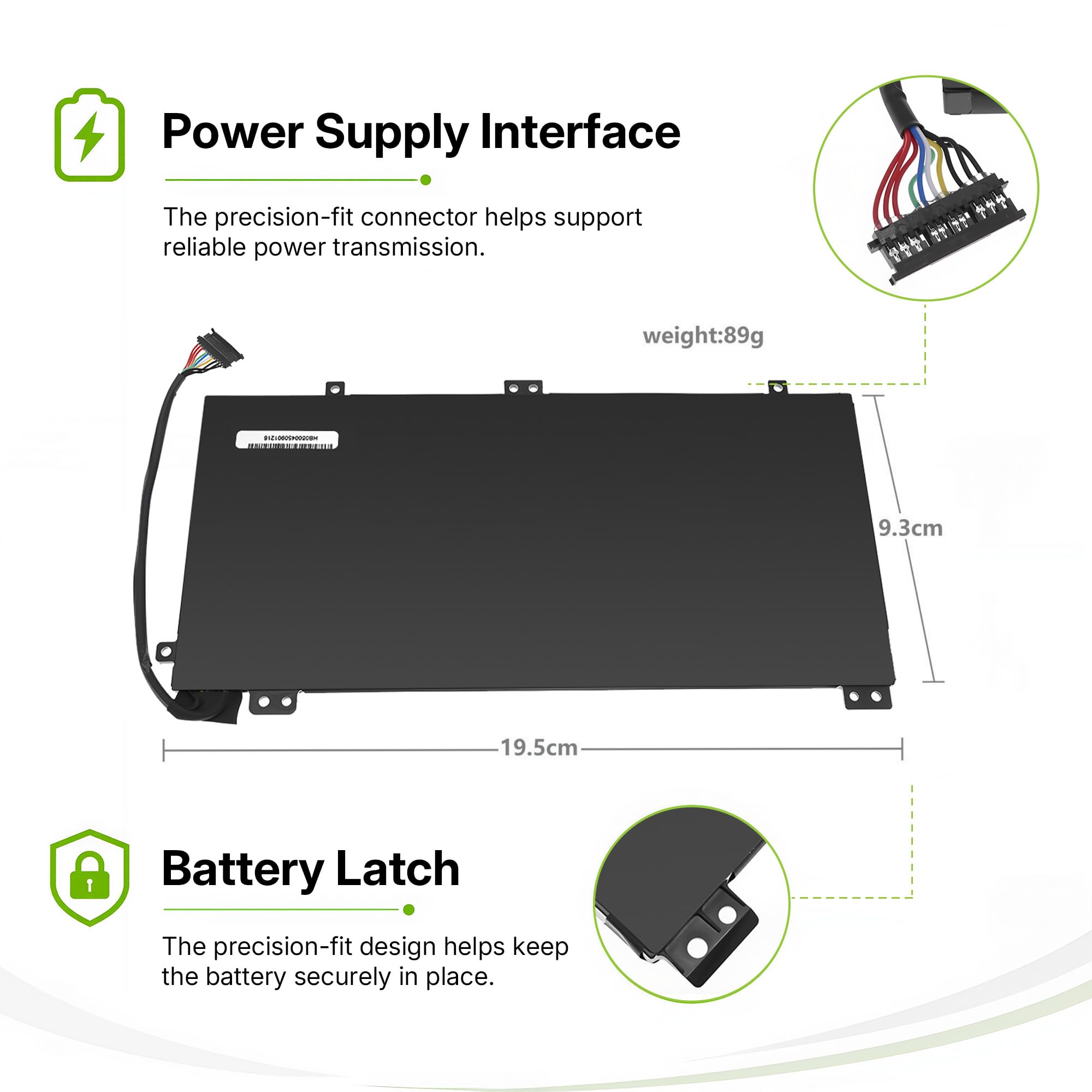 Amazon.com: Tanch HB4593J6ECW Laptop Battery for Huawei MateBook