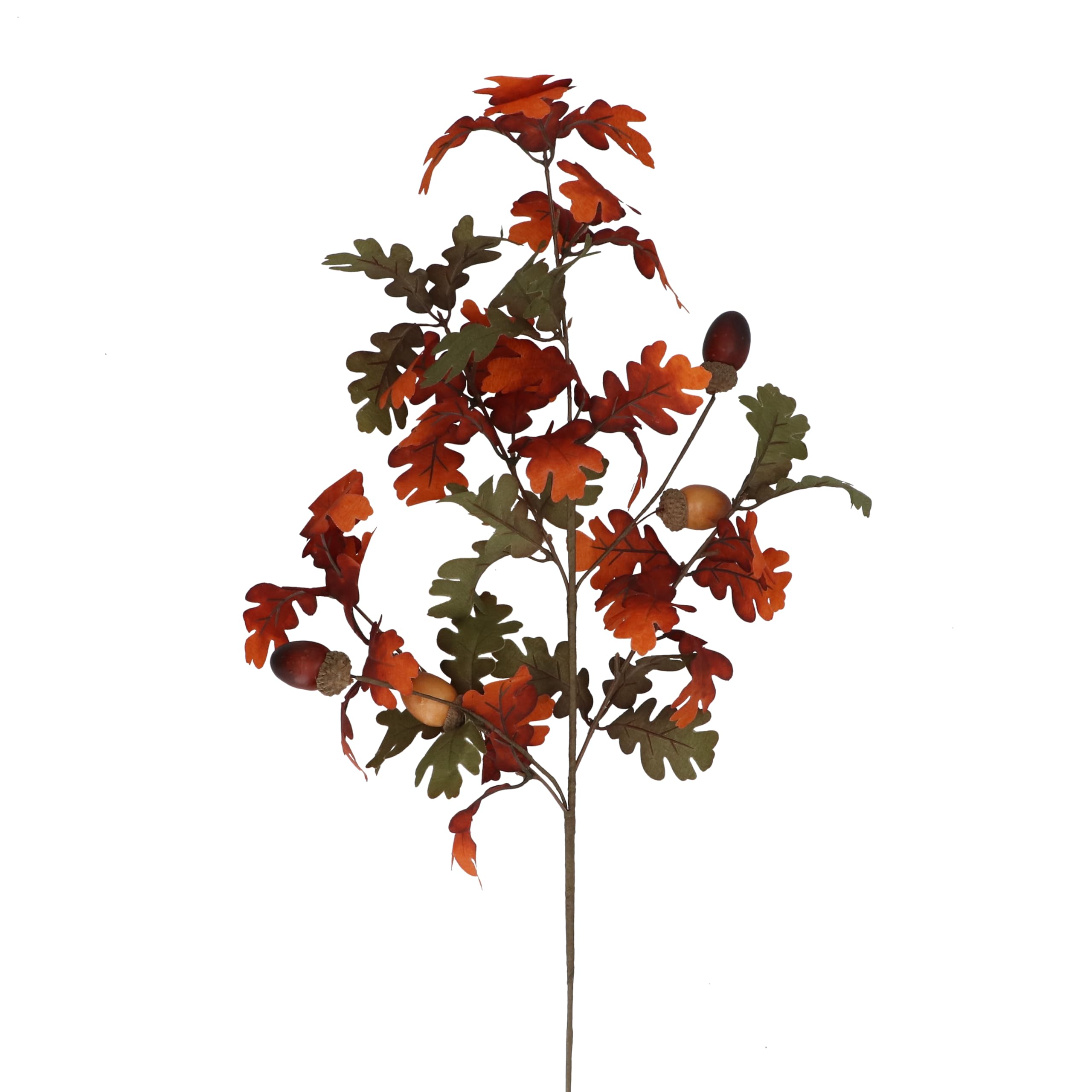 Gisela Graham Artificial Autumn Oak Leaf and Acorn Stem, Polyester, 64cm, Home Decoration