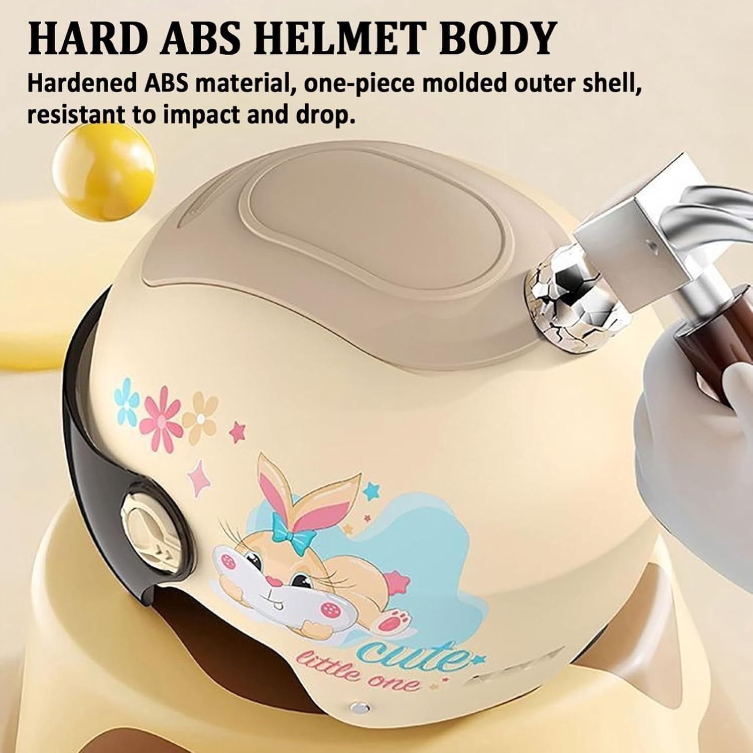 Casco da Moto Aperto per Bambini e Bambine dai 3 ai 12 Anni, omologato DOT FMVSS 218 e ECE 22.06, Casco da Scooter alla Moda con Visiera Parasole Retrattile. A,50-56CM