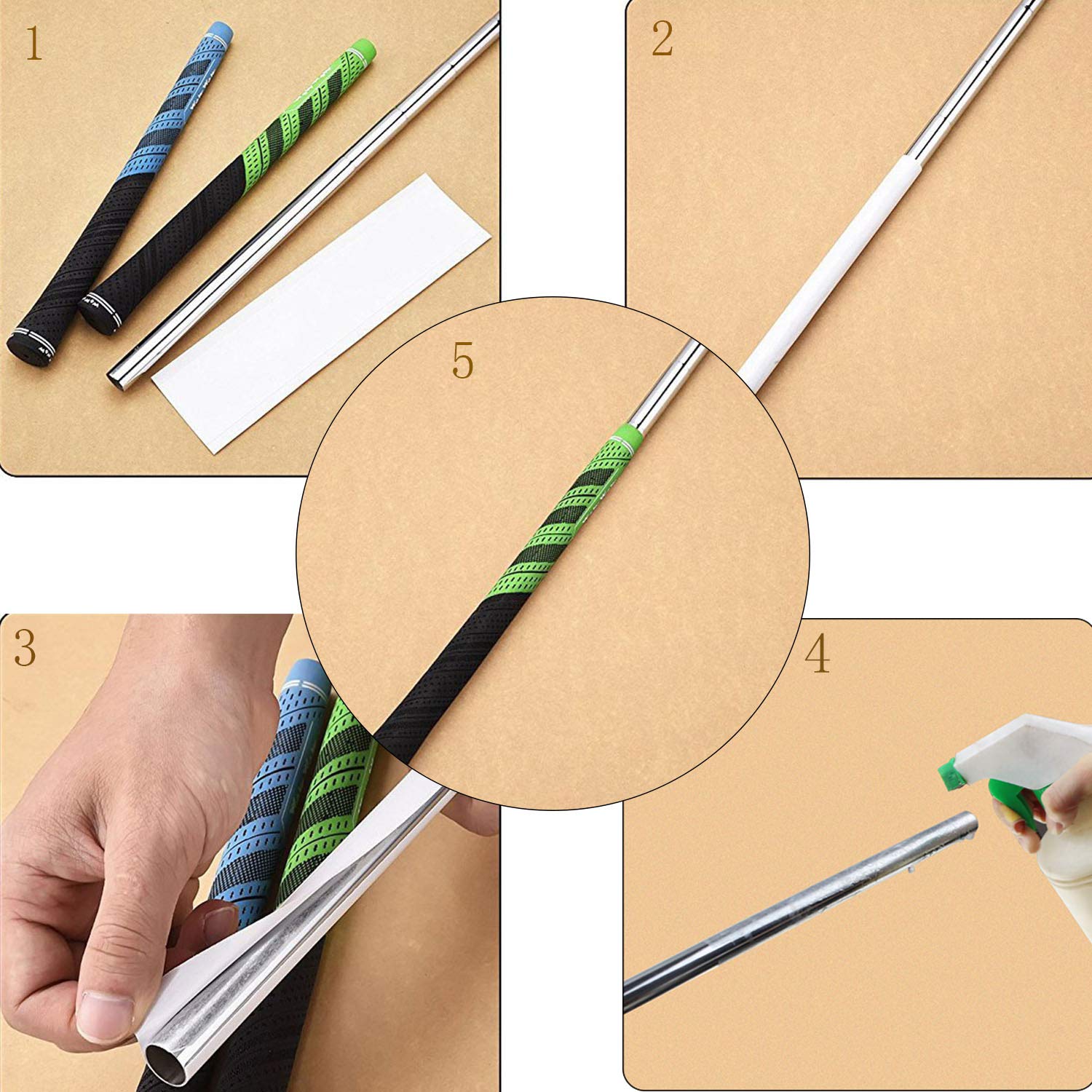 CRESTGOLF Update Multi - Composto impugnature per Mazze da Golf di 13, Antiscivolo,Ecologica Filati di Cotone Filo informatica, Materiale soffice, Super stabilità, midsize or Standard