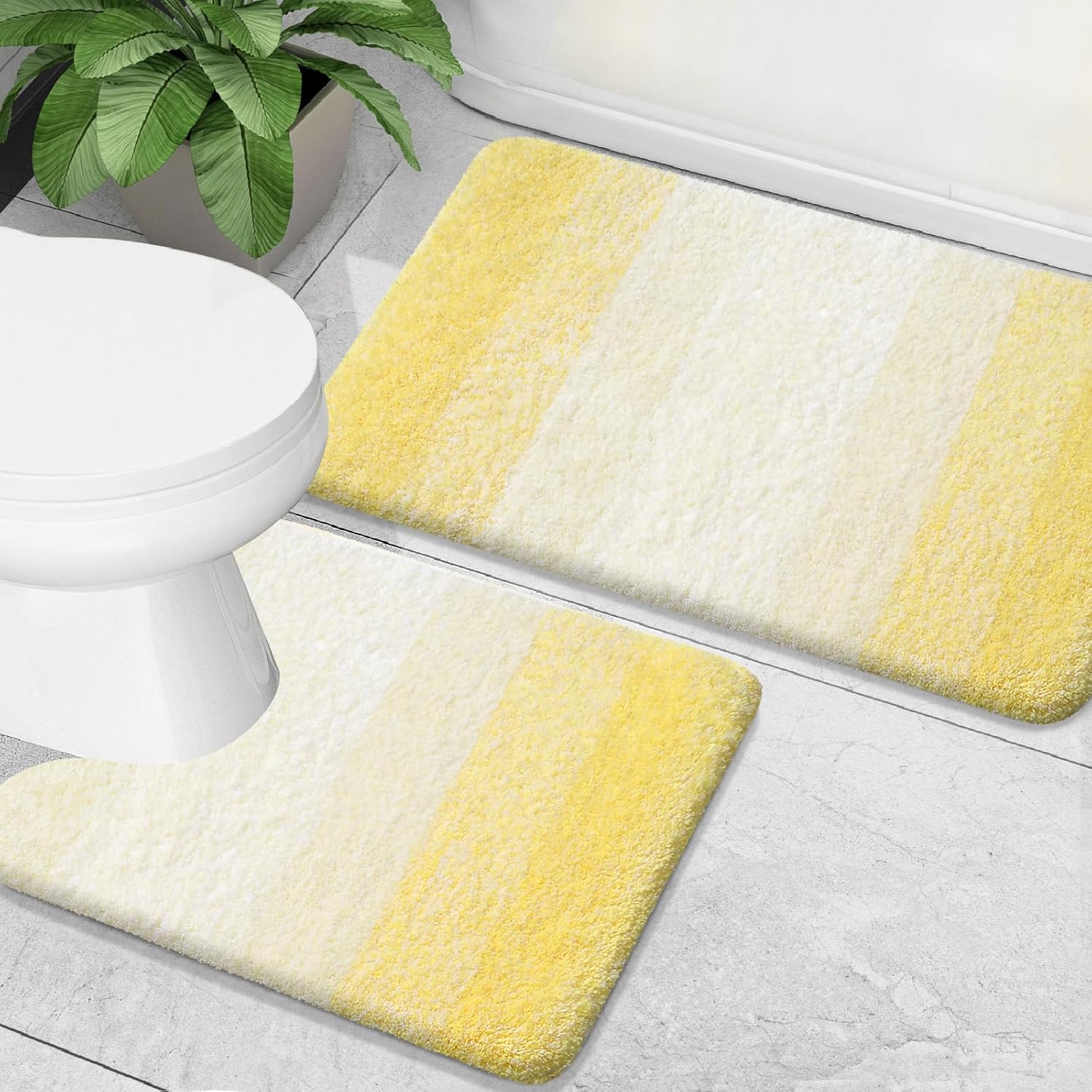 Amazon.com: OLANLY Luxury Bathroom Rug Set 2 Piece, Soft Absorbent ...