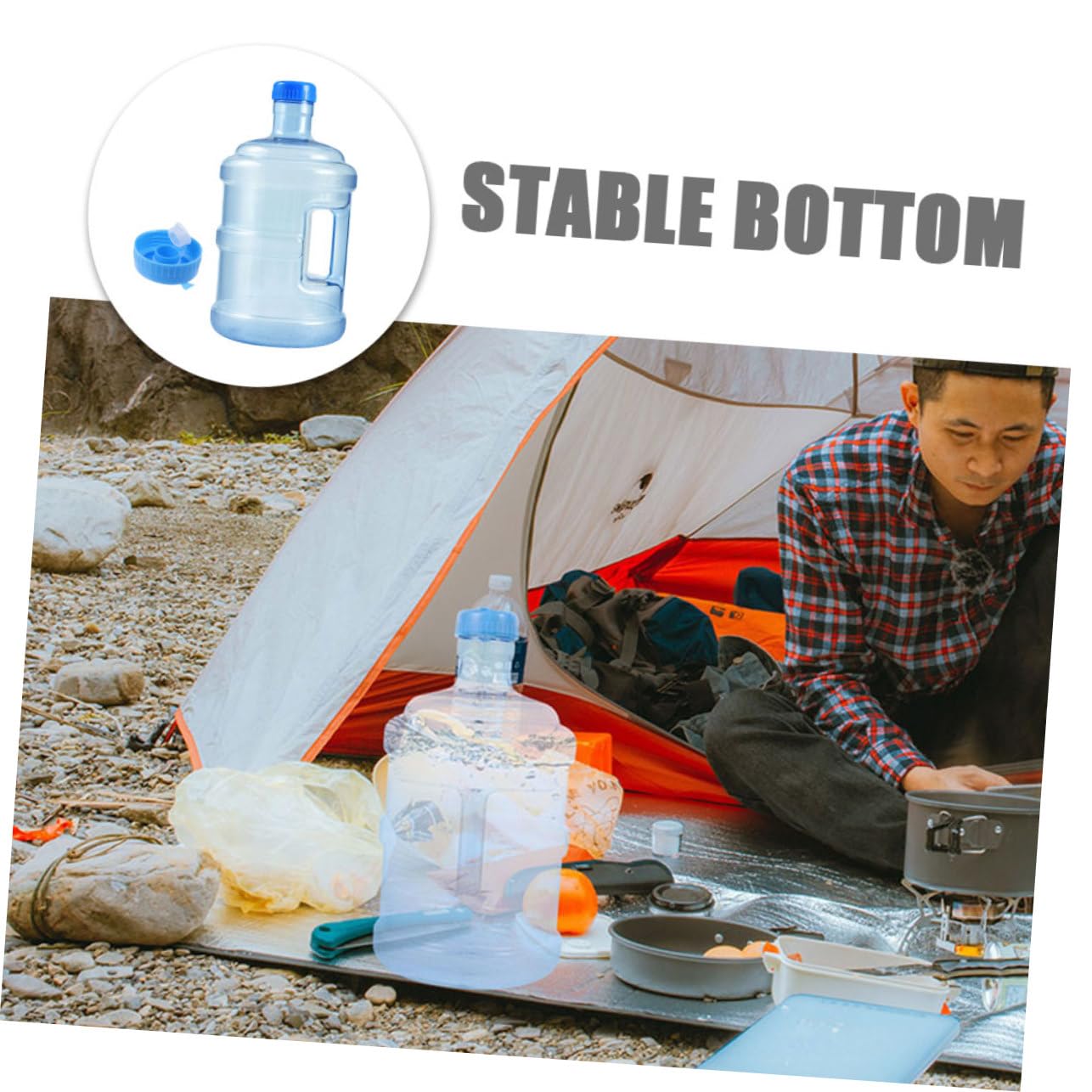 Contenitore in PC Leggero e Resistente da 5l Portatile per Acqua Bidone Acqua per Esterni per Escursioni e attività Outdoor