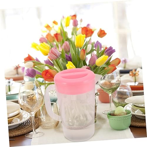 Miniatura 9 de BESTonZON Jarra de té de plástico para bebidas grandes Jarra de agua de café de plástico con tapa Jarra de 1 galón con tapa Hervidor de agua
