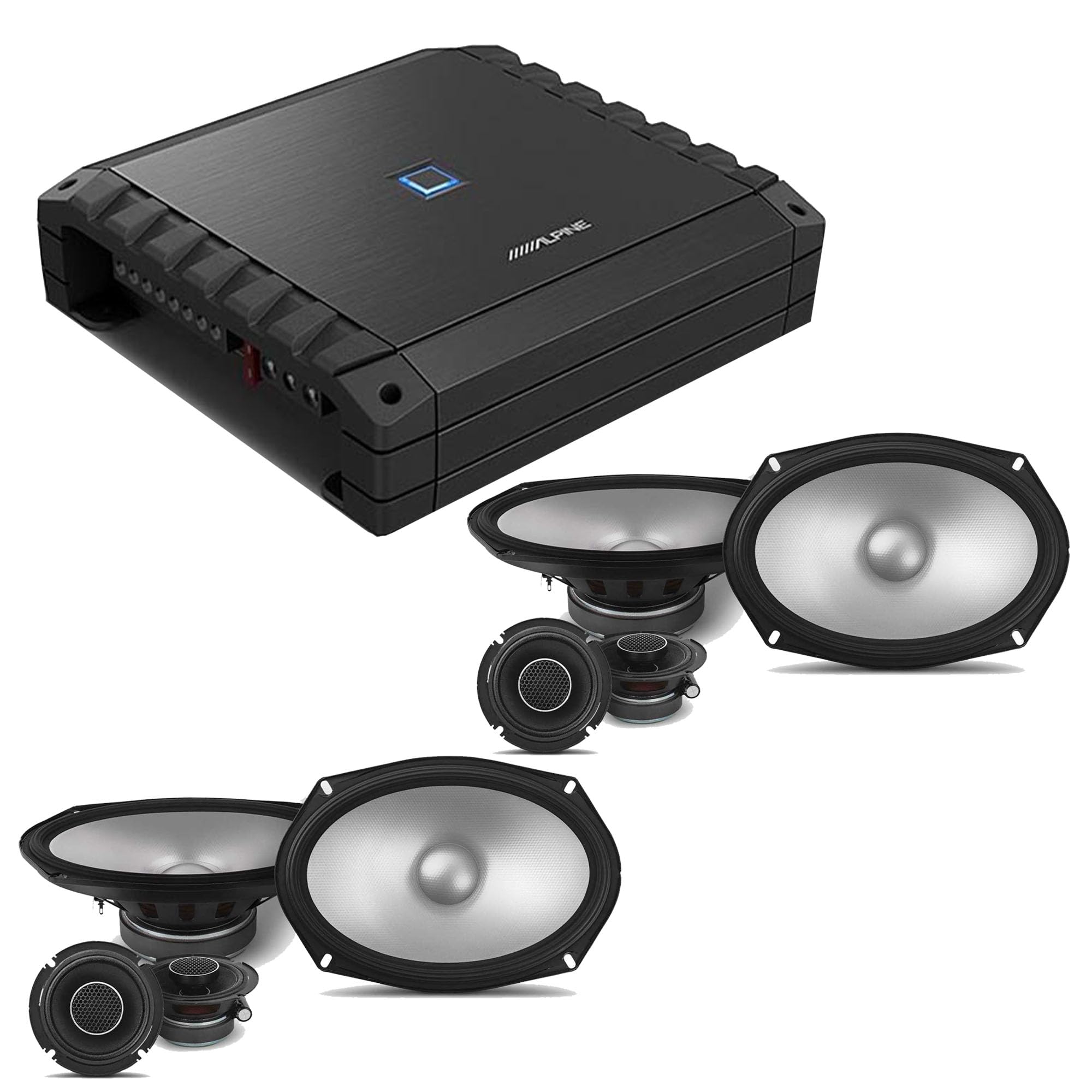 Alpine S2-A36F S-Series Class-D 4-Channel Amp w/ (2) S2-S690C 6x9 Comp Bundle