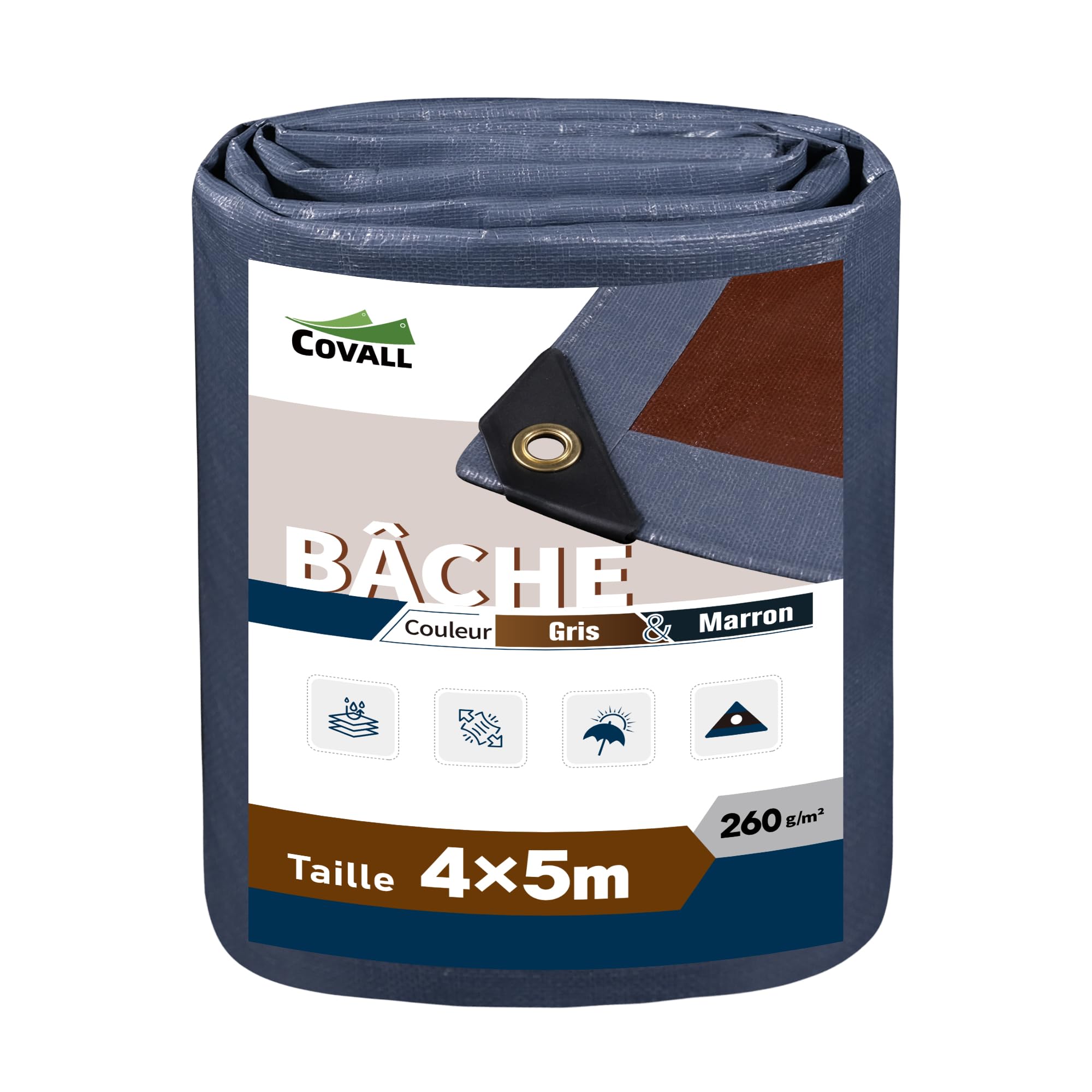 Bâche imperméable de jardin et tente de camping 4x5m pour des activités au sec
