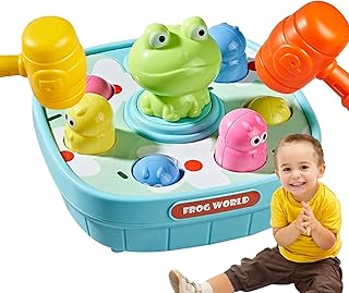 HIUUO Pounding Toy | Wackamole Game for Toddler,Whack Game with 2 Hammers, Pounding Toys Toddler Toys for 2-4 Years Old Boys Girls, Whack Game Mole Toy