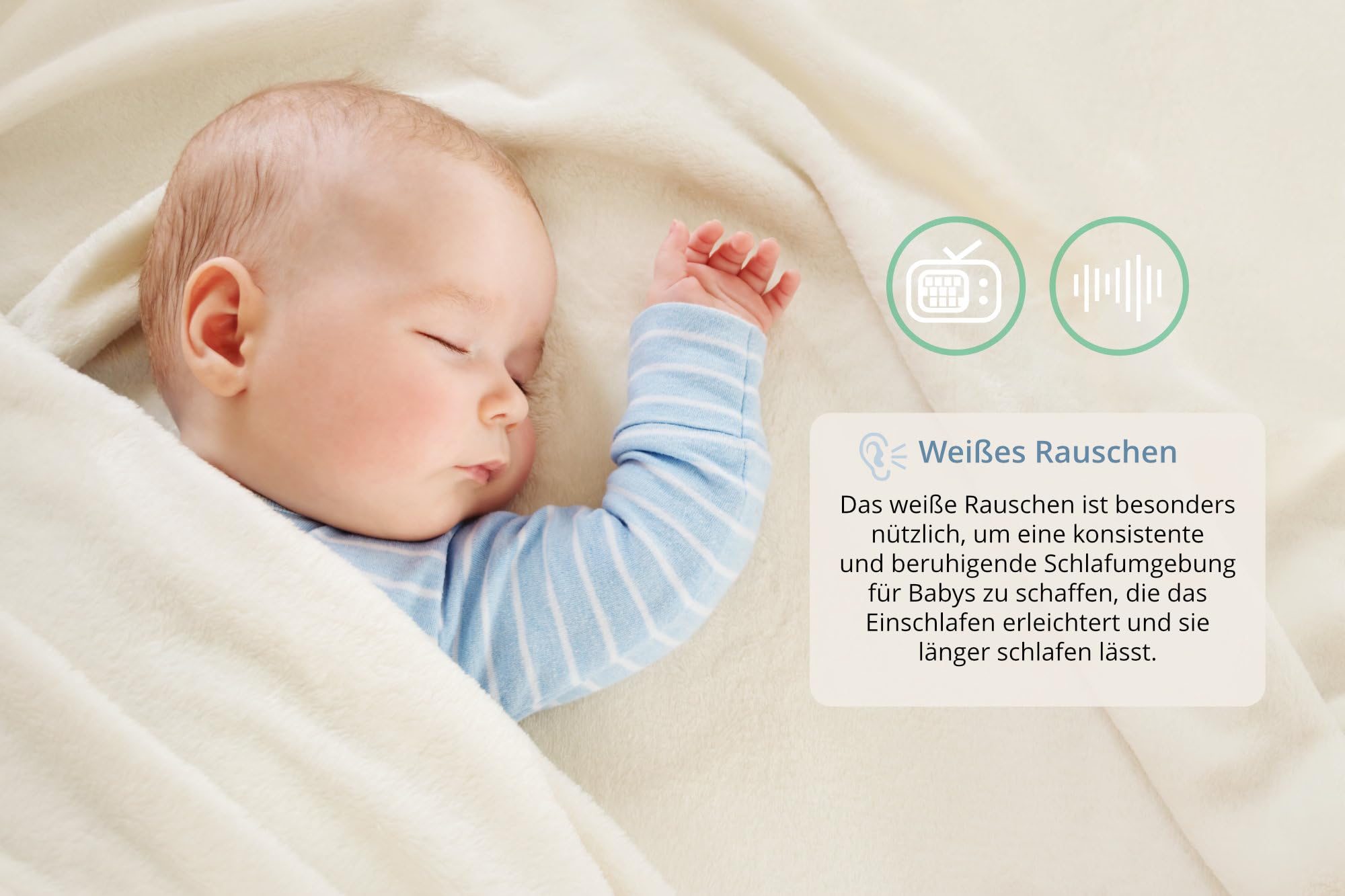 ZB-7 Zen Box głośnik Bluetooth ze światłem – White Noise Machine jako pomoc w zasypianiu dla niemowląt – uspokajające dźwięki natury – szum morza, śpiew ptaków, burze itd.