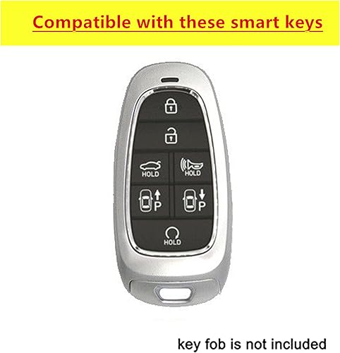 Miniatura 3 de BINOWEN - Funda protectora para llavero Hyundai, funda protectora de TPU para llavero remoto sin llave, compatible con Hyundai Sonata, Santa fe