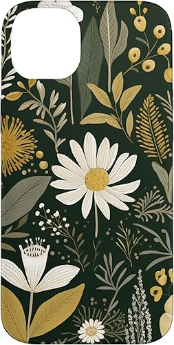 Vista 34 de Funda botánica retro para iPhone 11 Pro Max con diseño botánico bohemio y verde oliva