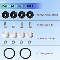 Vista 3 de Kit de clips universales para parachoques de coche, 4 piezas, liberación rápida