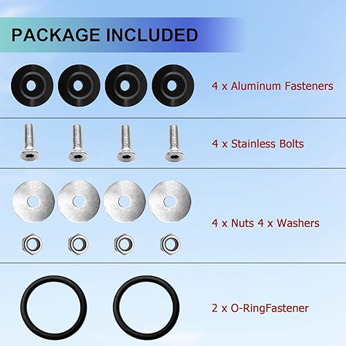 Miniatura 3 de Kit de clips universales para parachoques de coche, 4 piezas, liberación rápida