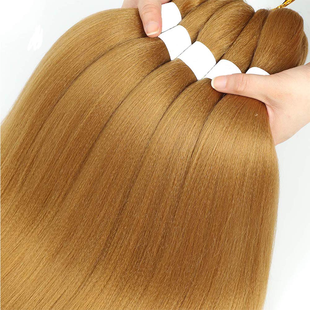 Pre Stretched Braiding Hair Long Braid 26 Inch 8 Packs Braiding Hair PreStretched Braiding Hair Natural Braid Crochet Hair Hot Water Setting Perm Yaki Texture (26", 27)