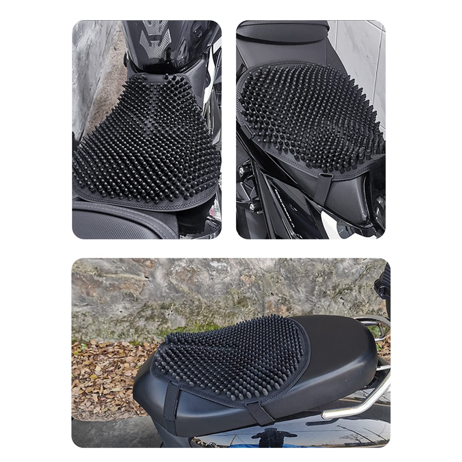 Silikonowa poduszka siedziska motocykla, ergonomiczna, amortyzująca nacisk, antypoślizgowa podkładka żelowa do jazdy