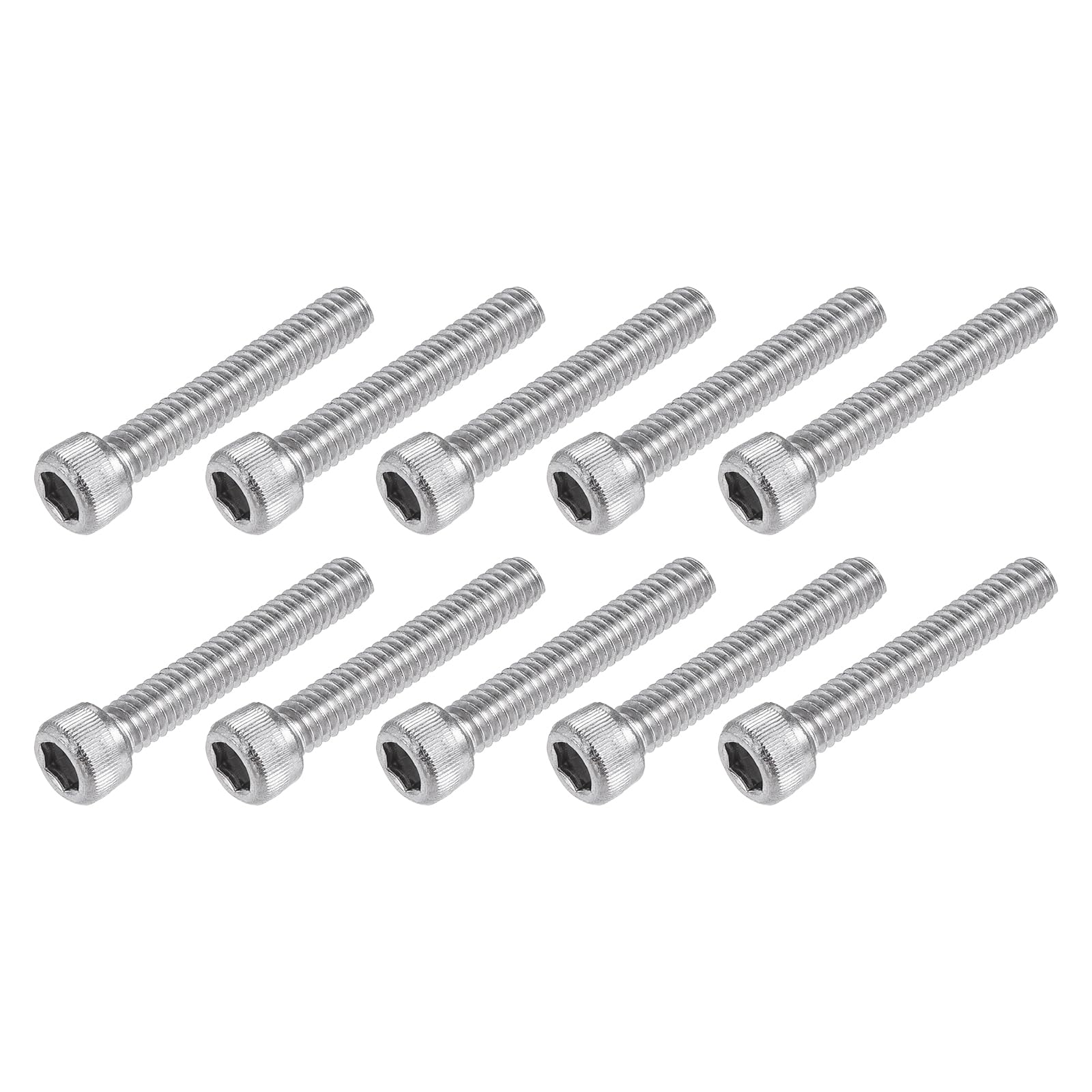 METALLIXITY Hex Socket Bolts (#8-32x1") 50pcs, 304 Stainless Steel Hex Socket Drive Screw