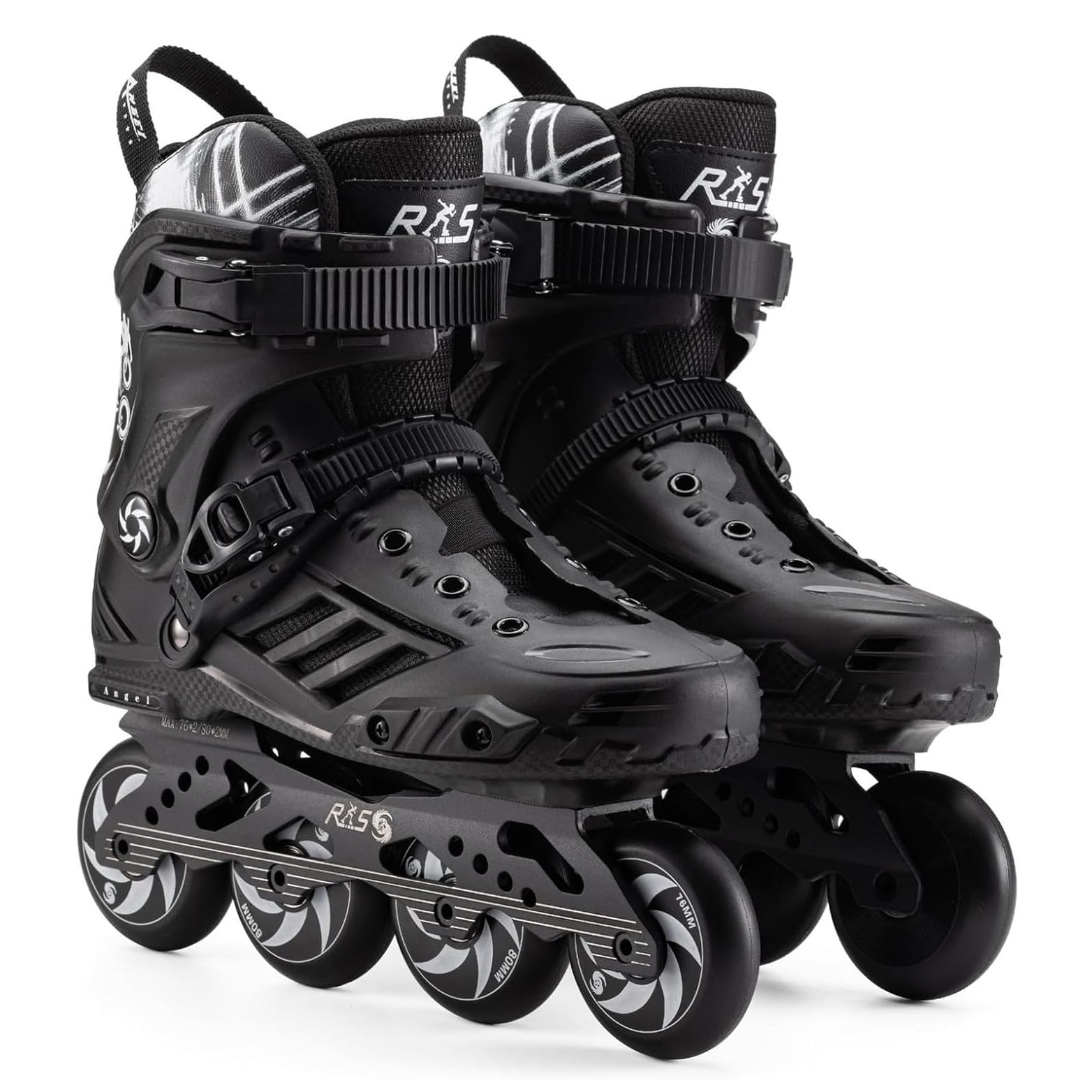 Patines En Línea para Adultos, 4 Rueda Patinaje para Mujeres Y Hombres, Profesionales De Patinaje De Velocidad En Línea para Principiantes(42,Black)